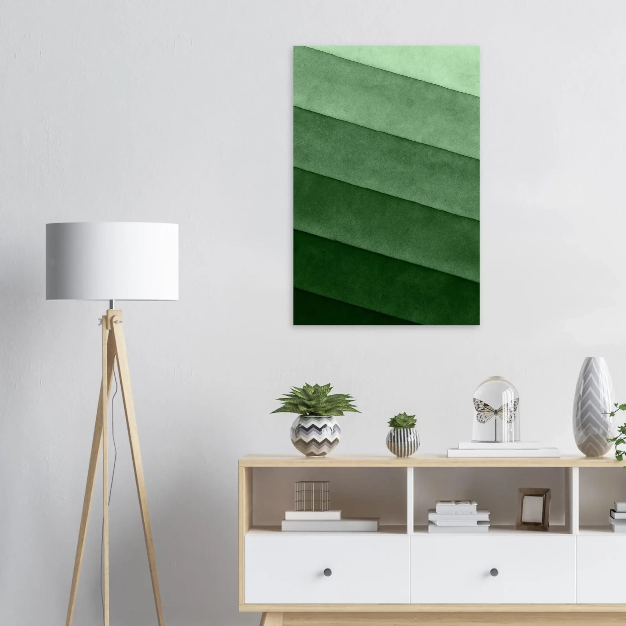 EU Giclée Print Poster SOFT SEA GREEN LAYERS. Fine Art Wall Art with Archival Quality. Printed, packaged, and shipped in the EU. Exclusive ColorVanta design.
