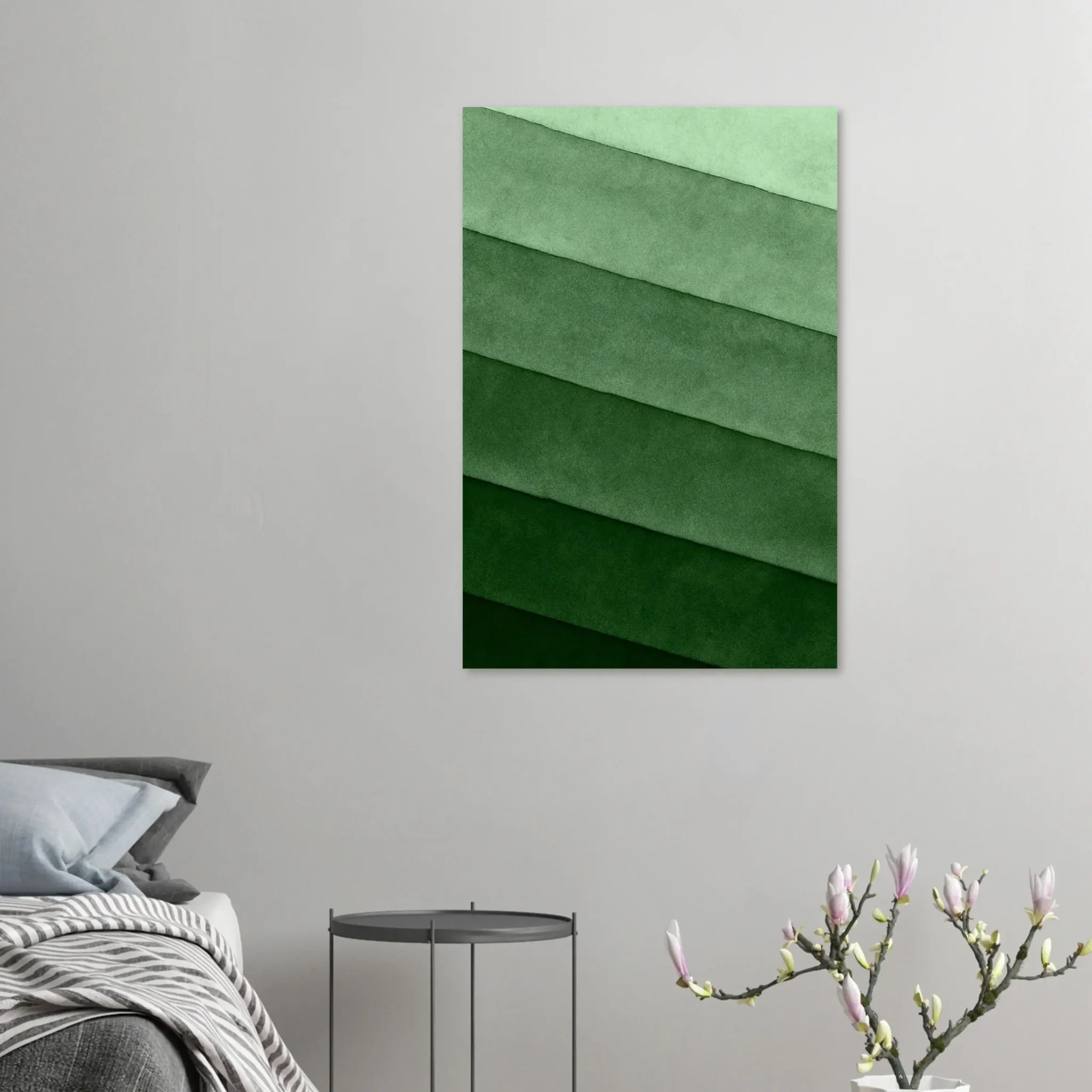EU Giclée Print Poster SOFT SEA GREEN LAYERS. Fine Art Wall Art with Archival Quality. Printed, packaged, and shipped in the EU. Exclusive ColorVanta design.