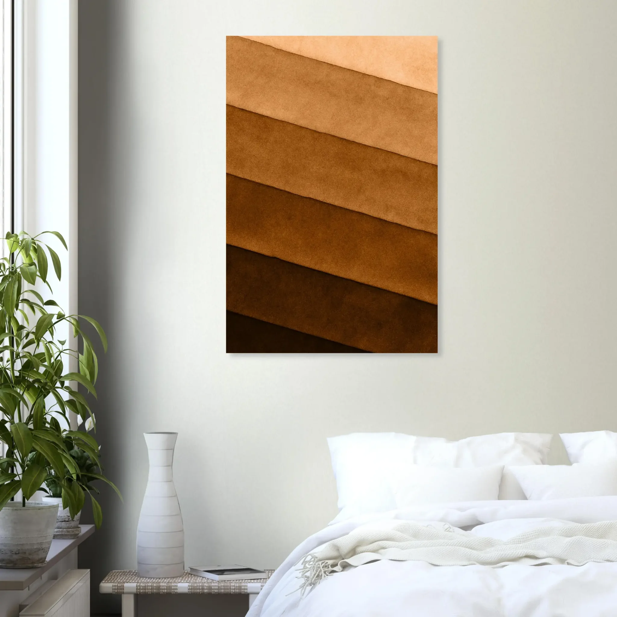 EU Giclée Print Poster SOFT BRONZE LAYERS. Fine Art Wall Art with Archival Quality. Printed, packaged, and shipped in the EU. Exclusive ColorVanta design.