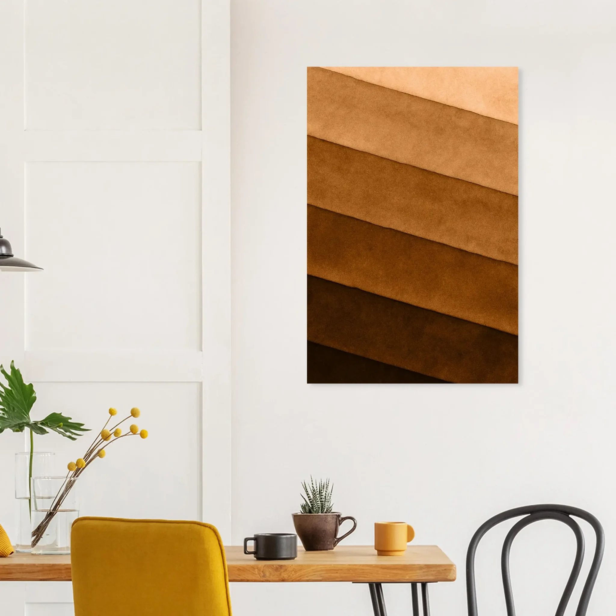 EU Giclée Print Poster SOFT BRONZE LAYERS. Fine Art Wall Art with Archival Quality. Printed, packaged, and shipped in the EU. Exclusive ColorVanta design.