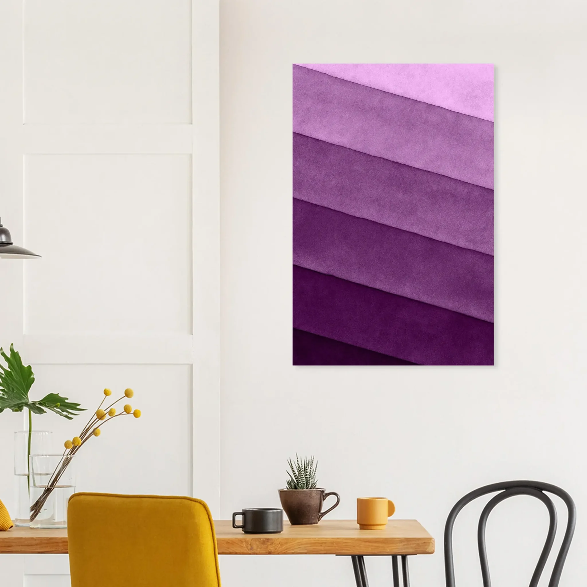 EU Giclée Print Poster SOFT PLUM LAYERS. Fine Art Wall Art with Archival Quality. Printed, packaged, and shipped in the EU. Exclusive ColorVanta design.