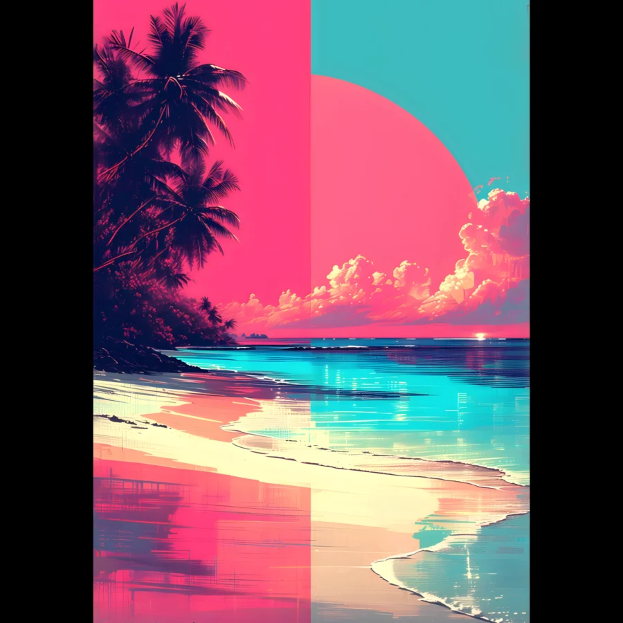 EU Giclée Print Poster SPLIT HORIZON. Fine Art Wall Art with Archival Quality. Printed, packaged, and shipped in the EU. Exclusive ColorVanta design.