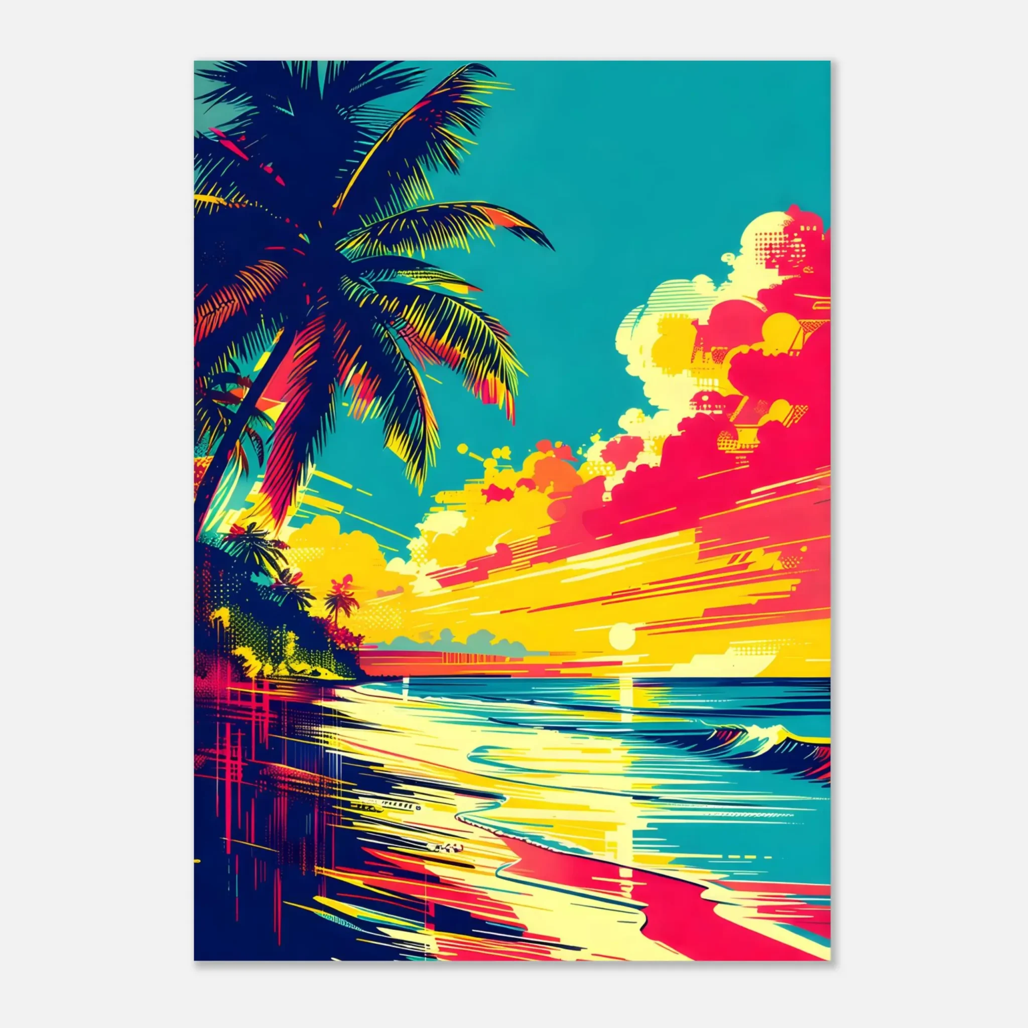 EU Giclée Print Poster SUNSET CURRENT. Fine Art Wall Art with Archival Quality. Printed, packaged, and shipped in the EU. Exclusive ColorVanta design.