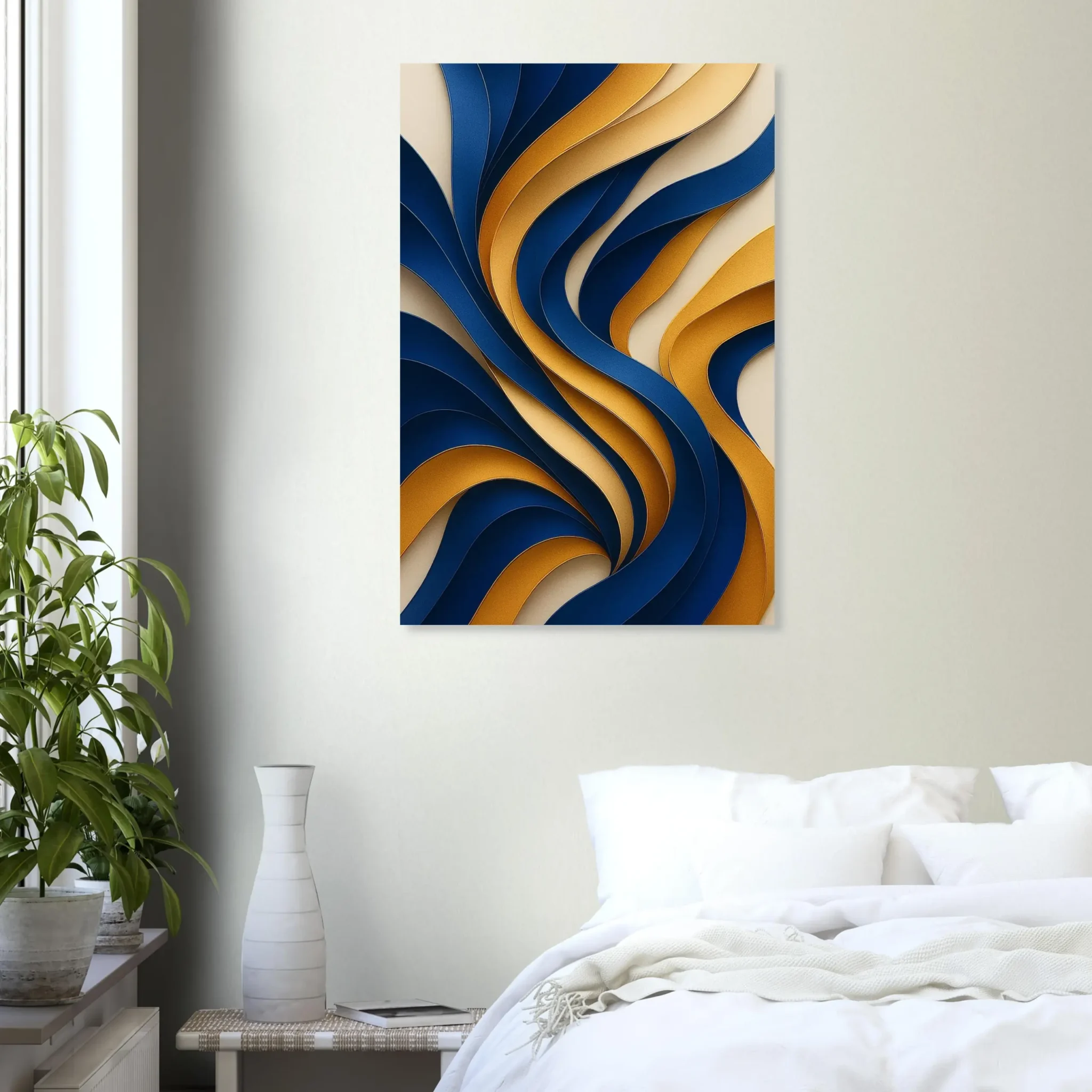 EU Giclée Print Poster RIBBONS OF BRASS. Fine Art Wall Art with Archival Quality. Printed, packaged, and shipped in the EU. Exclusive ColorVanta design.