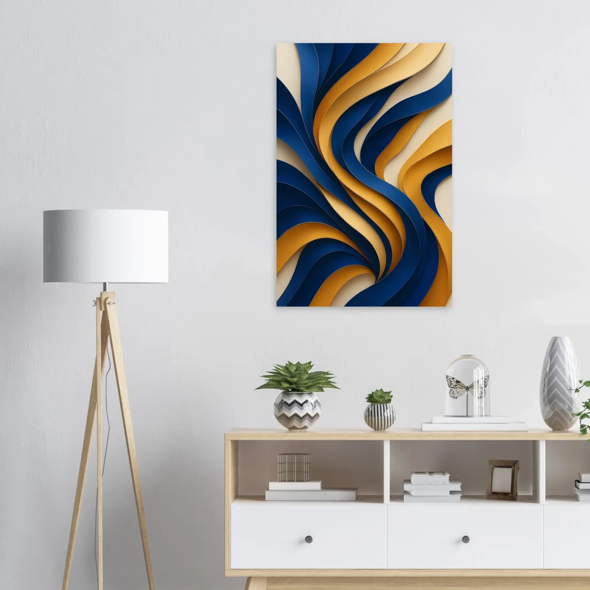 EU Giclée Print Poster RIBBONS OF BRASS. Fine Art Wall Art with Archival Quality. Printed, packaged, and shipped in the EU. Exclusive ColorVanta design.