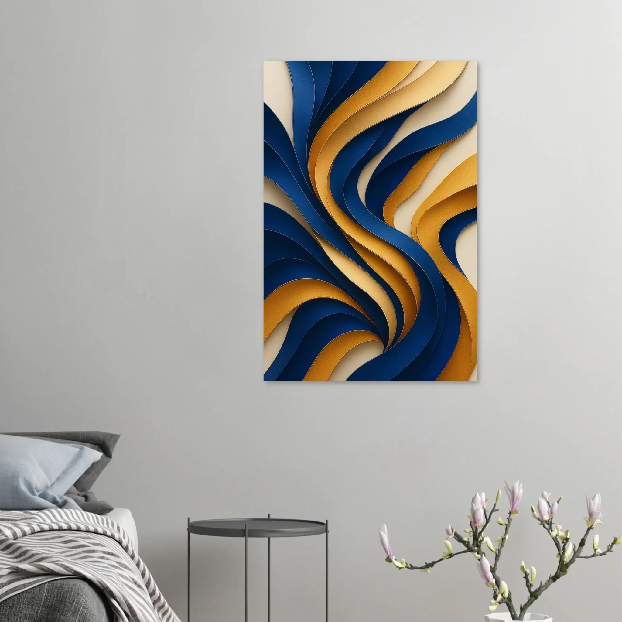 EU Giclée Print Poster RIBBONS OF BRASS. Fine Art Wall Art with Archival Quality. Printed, packaged, and shipped in the EU. Exclusive ColorVanta design.