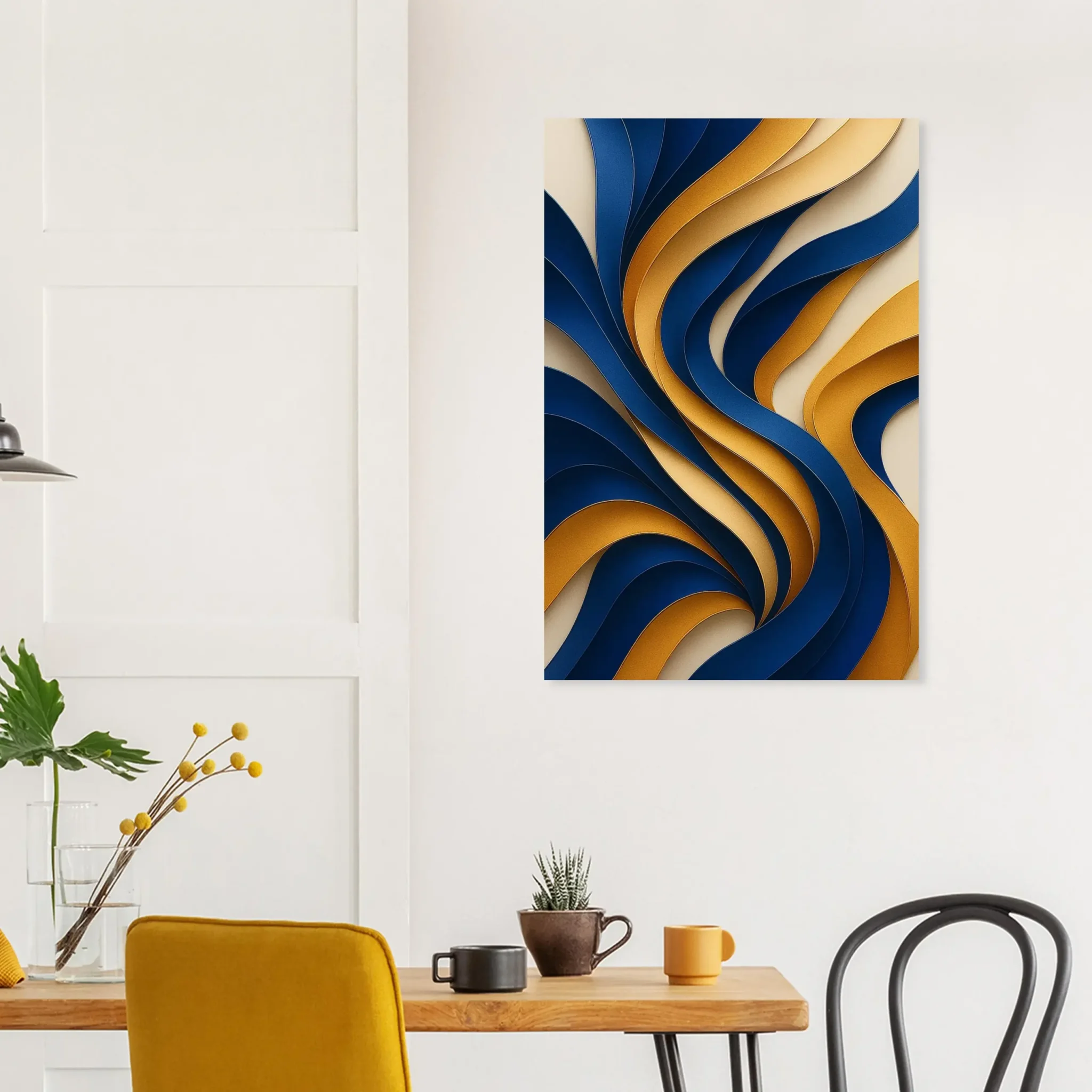 EU Giclée Print Poster RIBBONS OF BRASS. Fine Art Wall Art with Archival Quality. Printed, packaged, and shipped in the EU. Exclusive ColorVanta design.