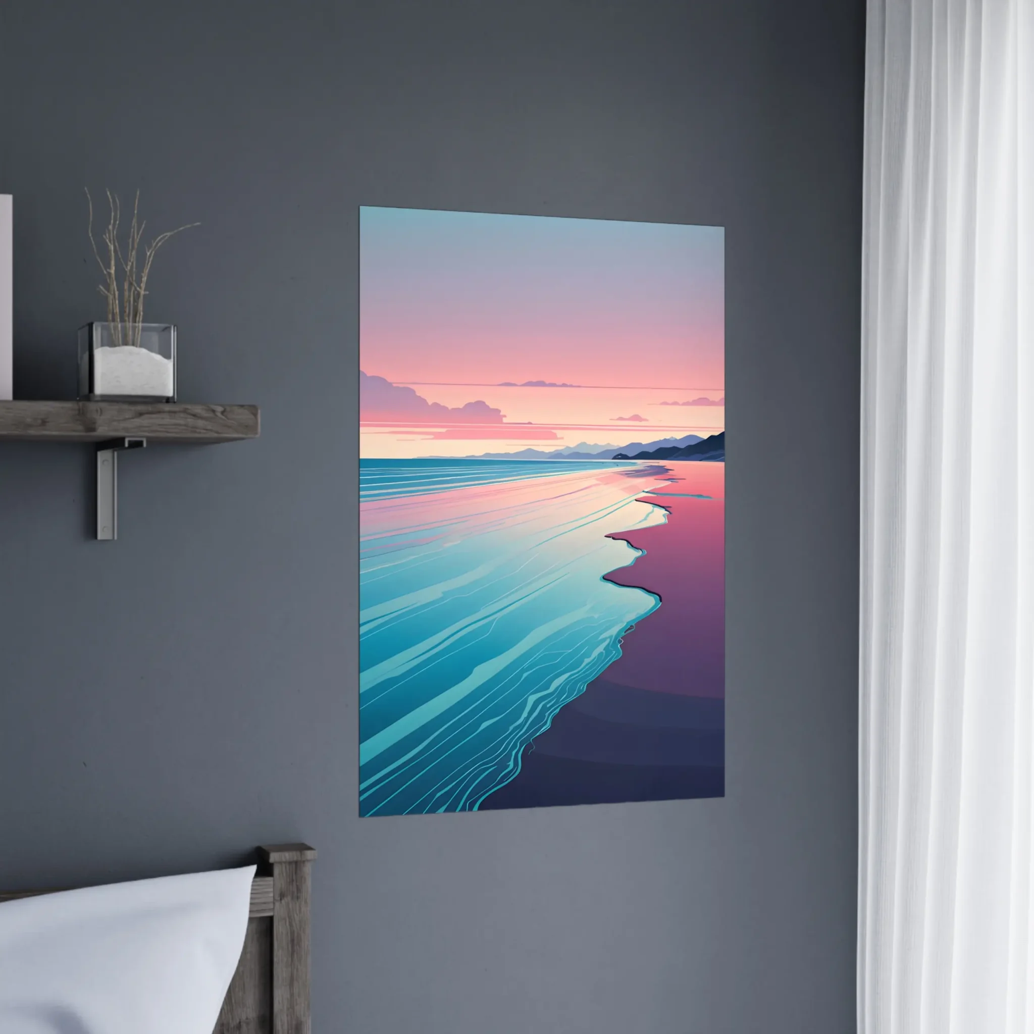 EU Giclée Print Poster QUIET TIDELINE. Fine Art Wall Art with Archival Quality. Printed, packaged, and shipped in the EU. Exclusive ColorVanta design.