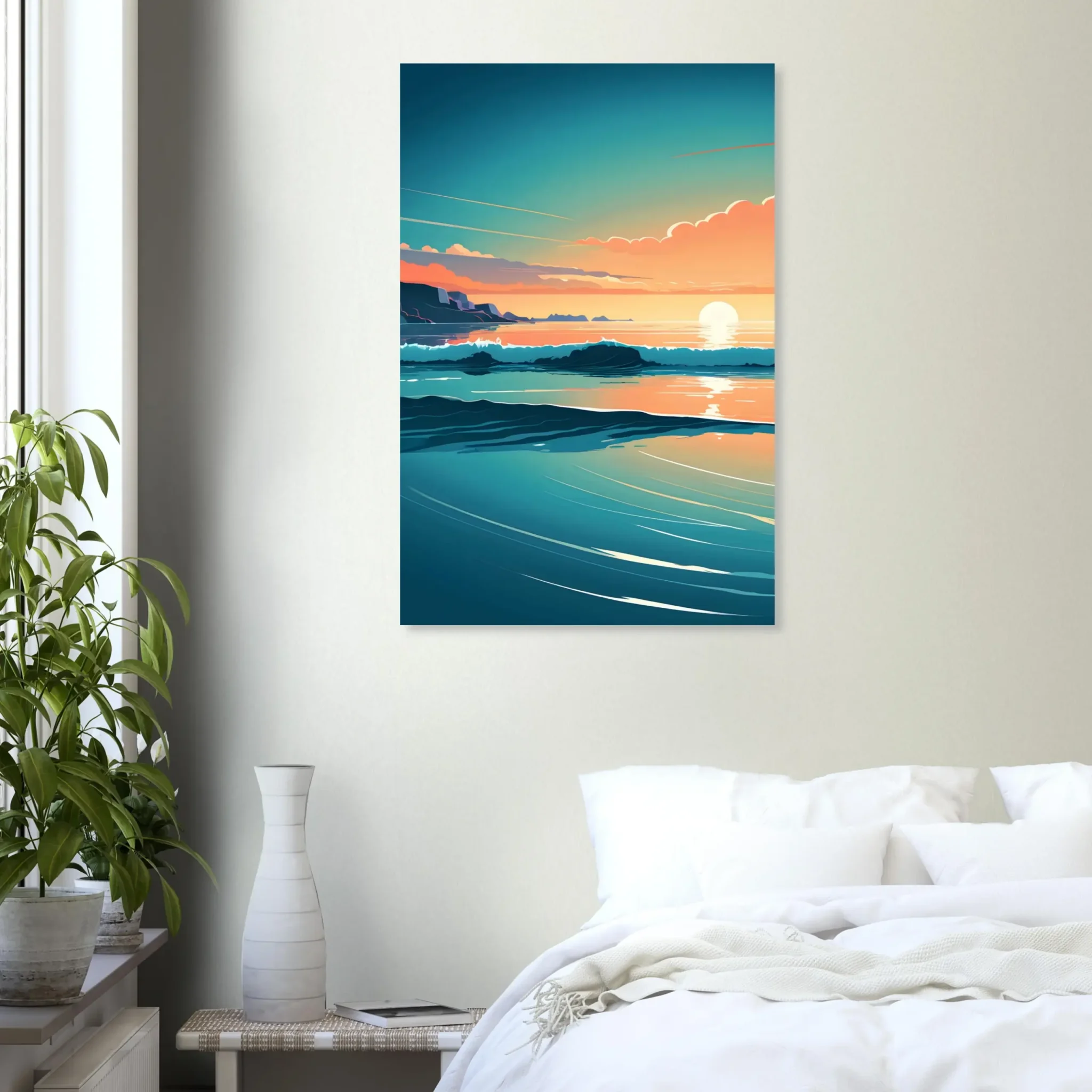 EU Giclée Print Poster TIDAL HORIZON. Fine Art Wall Art with Archival Quality. Printed, packaged, and shipped in the EU. Exclusive ColorVanta design.