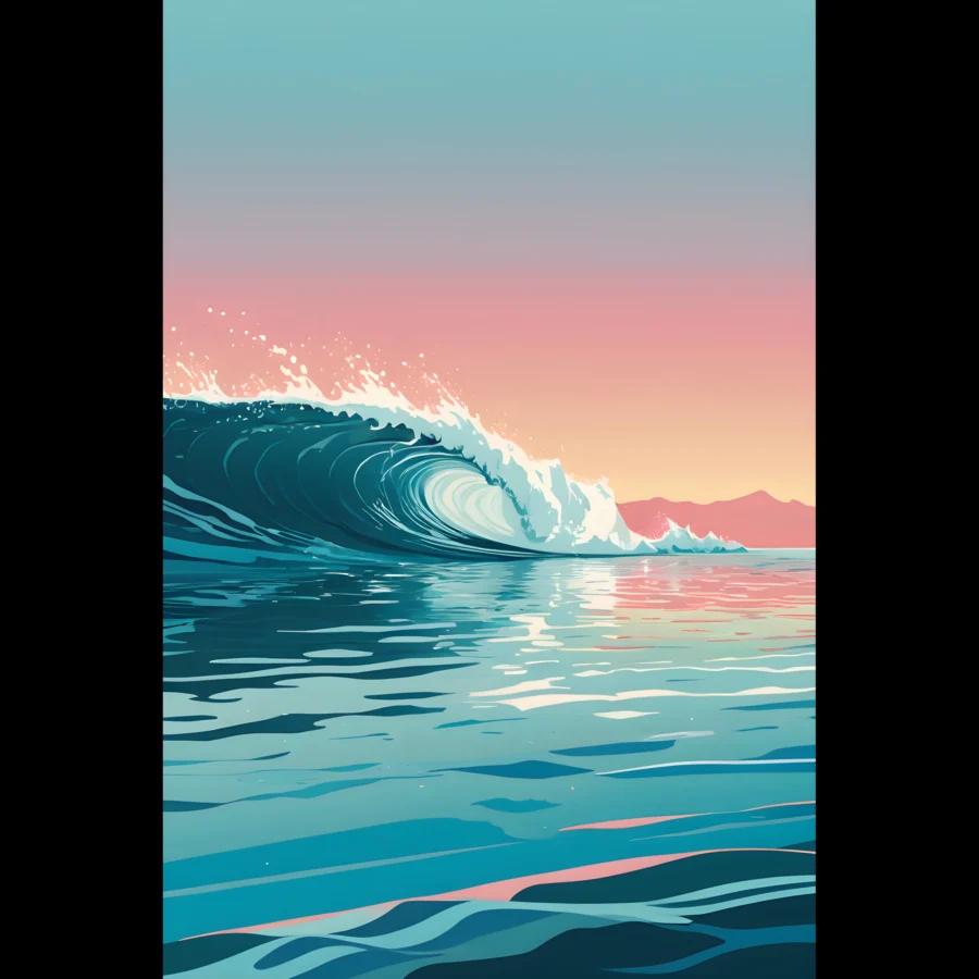 EU TIDAL SURGE 1 EU Giclée Print Poster TIDAL SURGE. Fine Art Wall Art with Archival Quality. Printed, packaged, and shipped in the EU. Exclusive ColorVanta design.