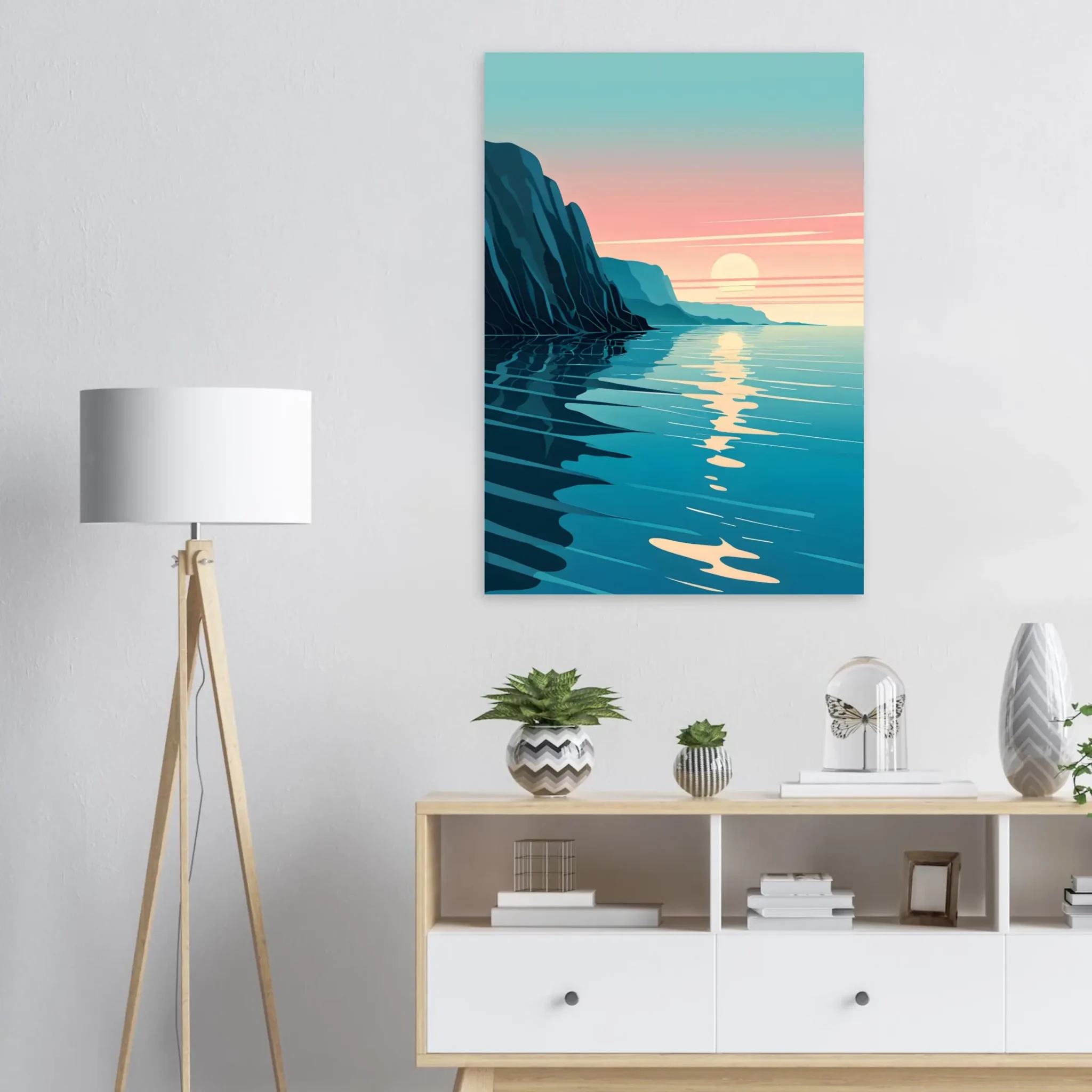 EU Giclée Print Poster COASTAL ALIGNMENT. Fine Art Wall Art with Archival Quality. Printed, packaged, and shipped in the EU. Exclusive ColorVanta design.