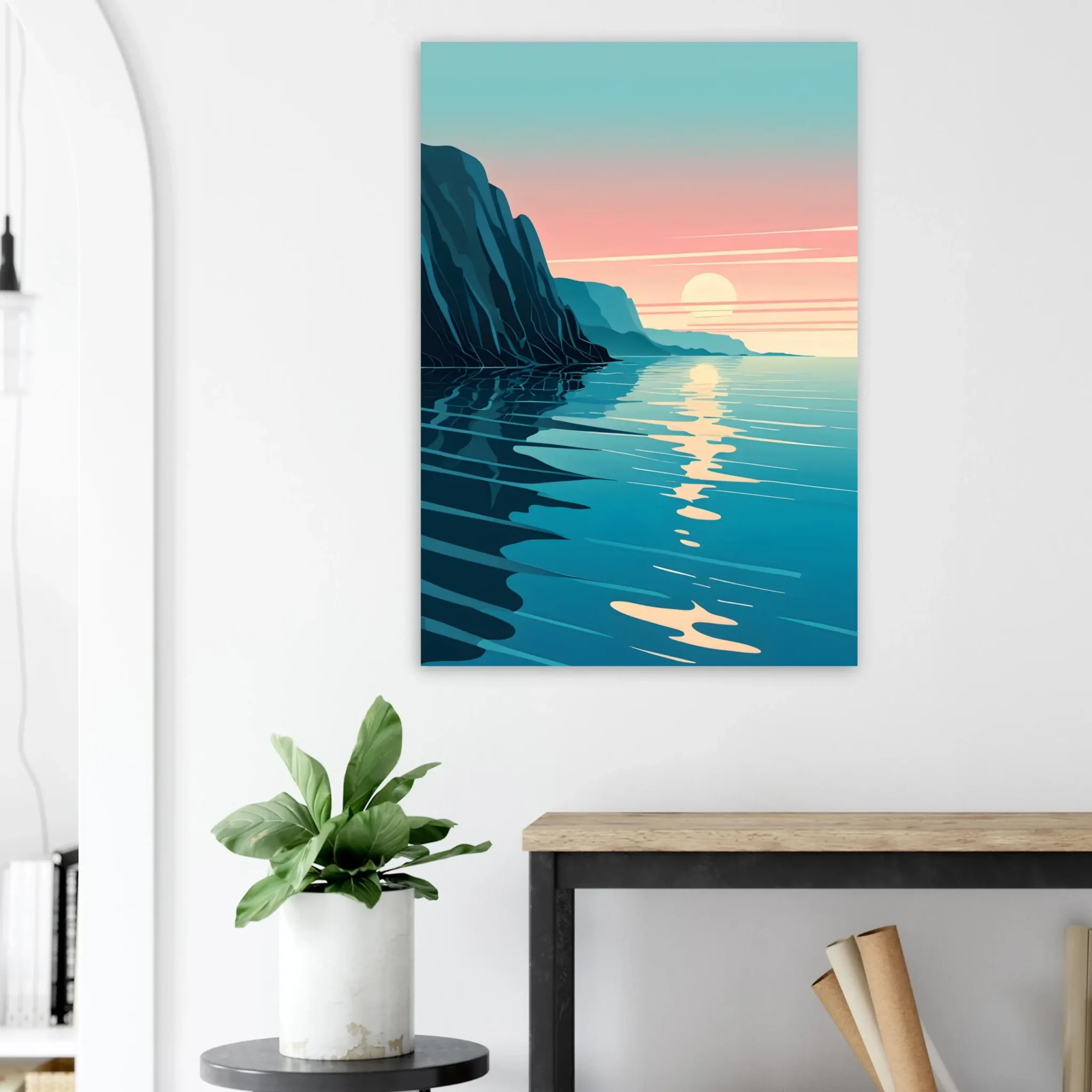 EU Giclée Print Poster COASTAL ALIGNMENT. Fine Art Wall Art with Archival Quality. Printed, packaged, and shipped in the EU. Exclusive ColorVanta design.