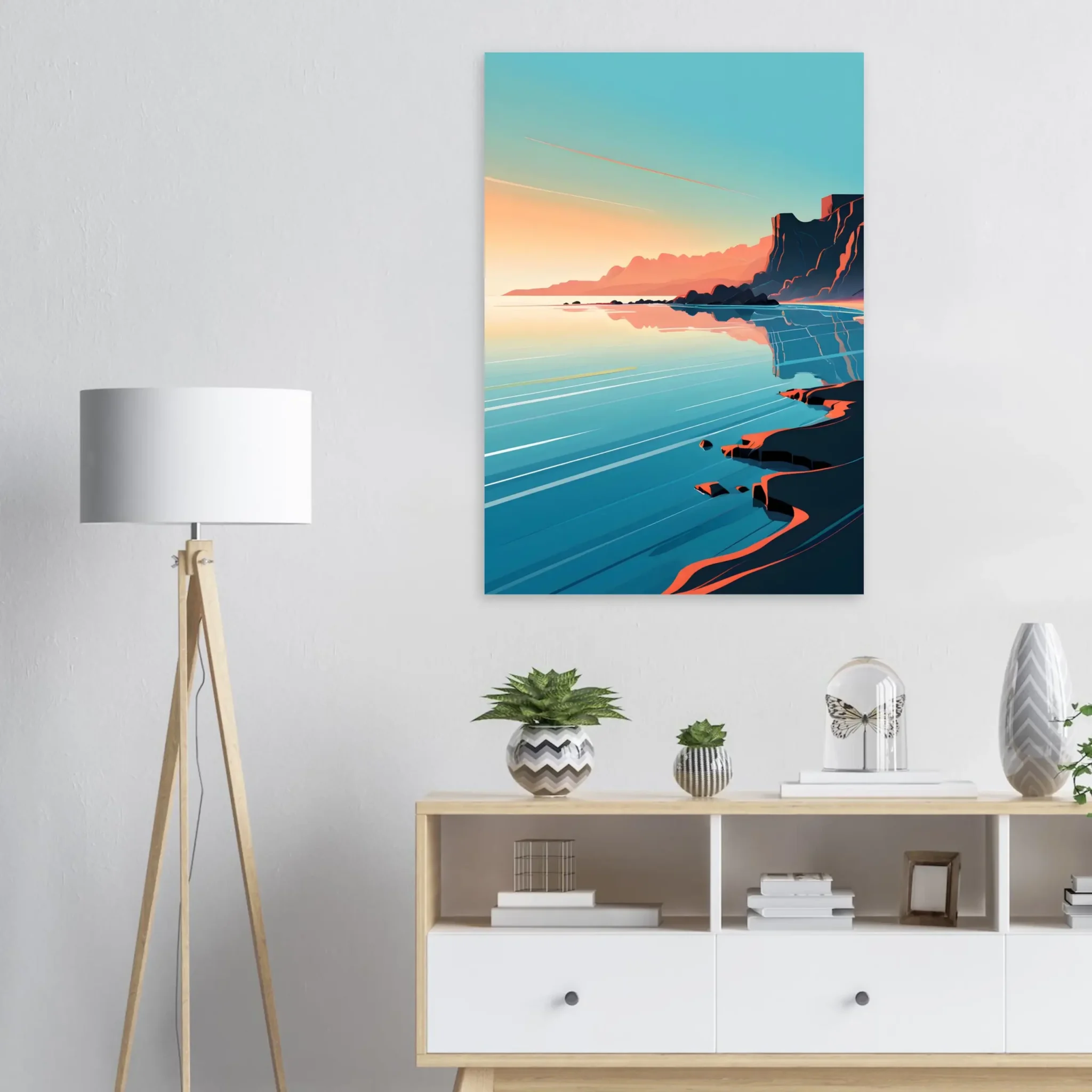 EU Giclée Print Poster COASTAL DRIFT. Fine Art Wall Art with Archival Quality. Printed, packaged, and shipped in the EU. Exclusive ColorVanta design.