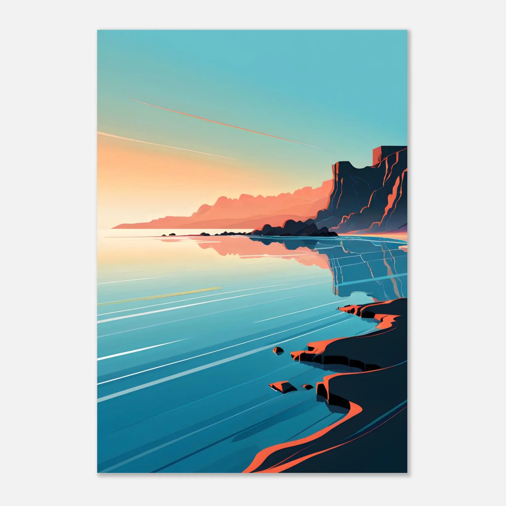 EU Giclée Print Poster COASTAL DRIFT. Fine Art Wall Art with Archival Quality. Printed, packaged, and shipped in the EU. Exclusive ColorVanta design.