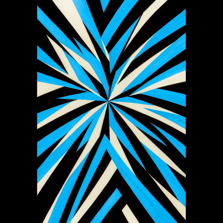 EU Giclée Print Poster ELECTRIC BLUE RADIANCE. Fine Art Wall Art with Archival Quality. Printed, packaged, and shipped in the EU. Exclusive ColorVanta design.