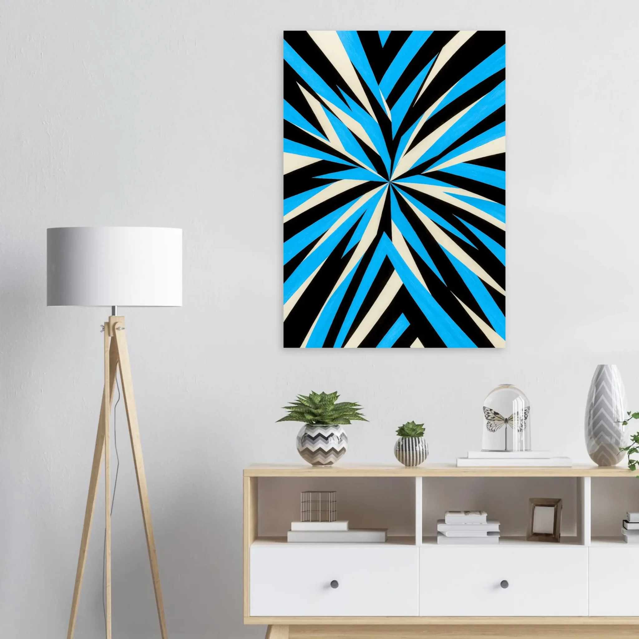 EU Giclée Print Poster ELECTRIC BLUE RADIANCE. Fine Art Wall Art with Archival Quality. Printed, packaged, and shipped in the EU. Exclusive ColorVanta design.