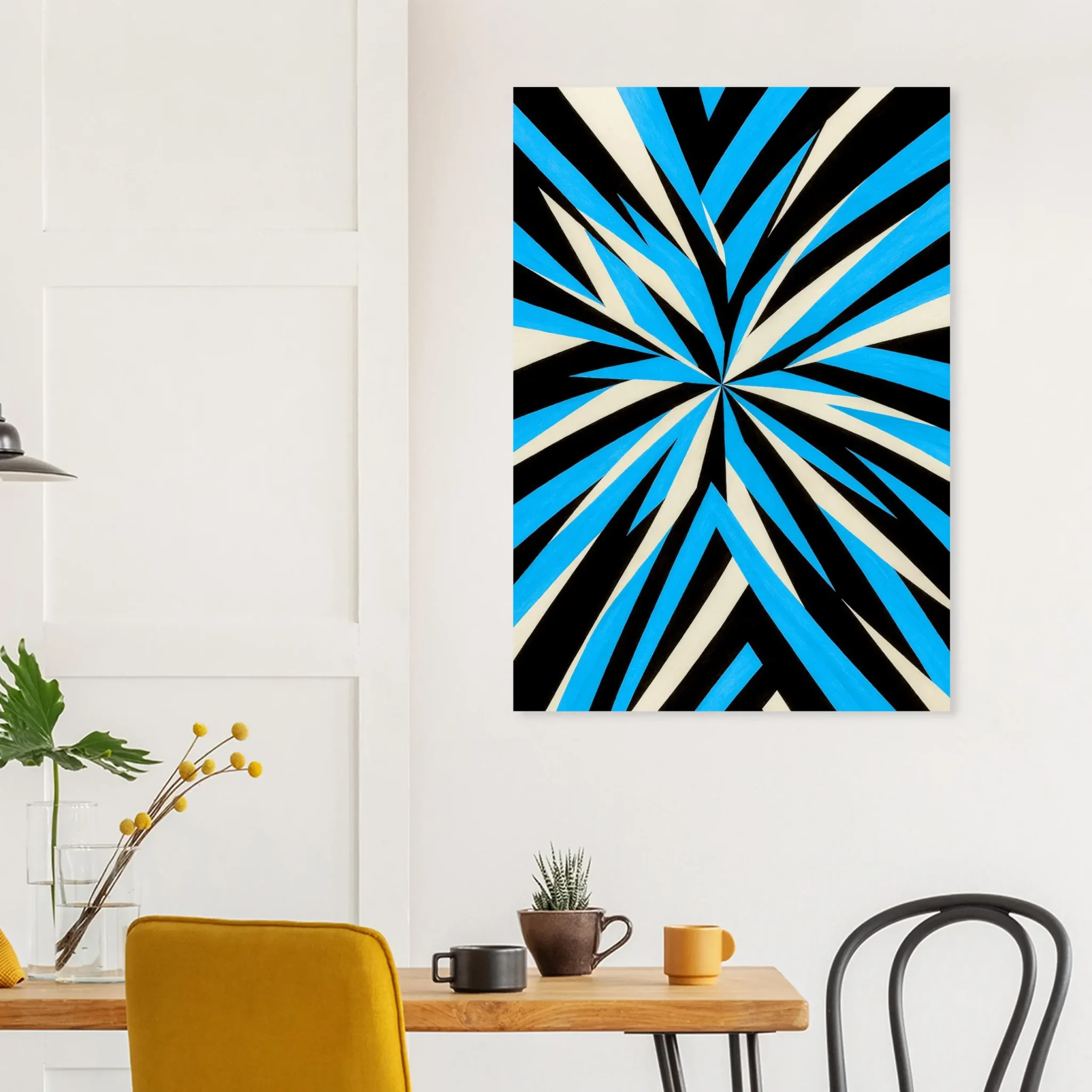 EU Giclée Print Poster ELECTRIC BLUE RADIANCE. Fine Art Wall Art with Archival Quality. Printed, packaged, and shipped in the EU. Exclusive ColorVanta design.