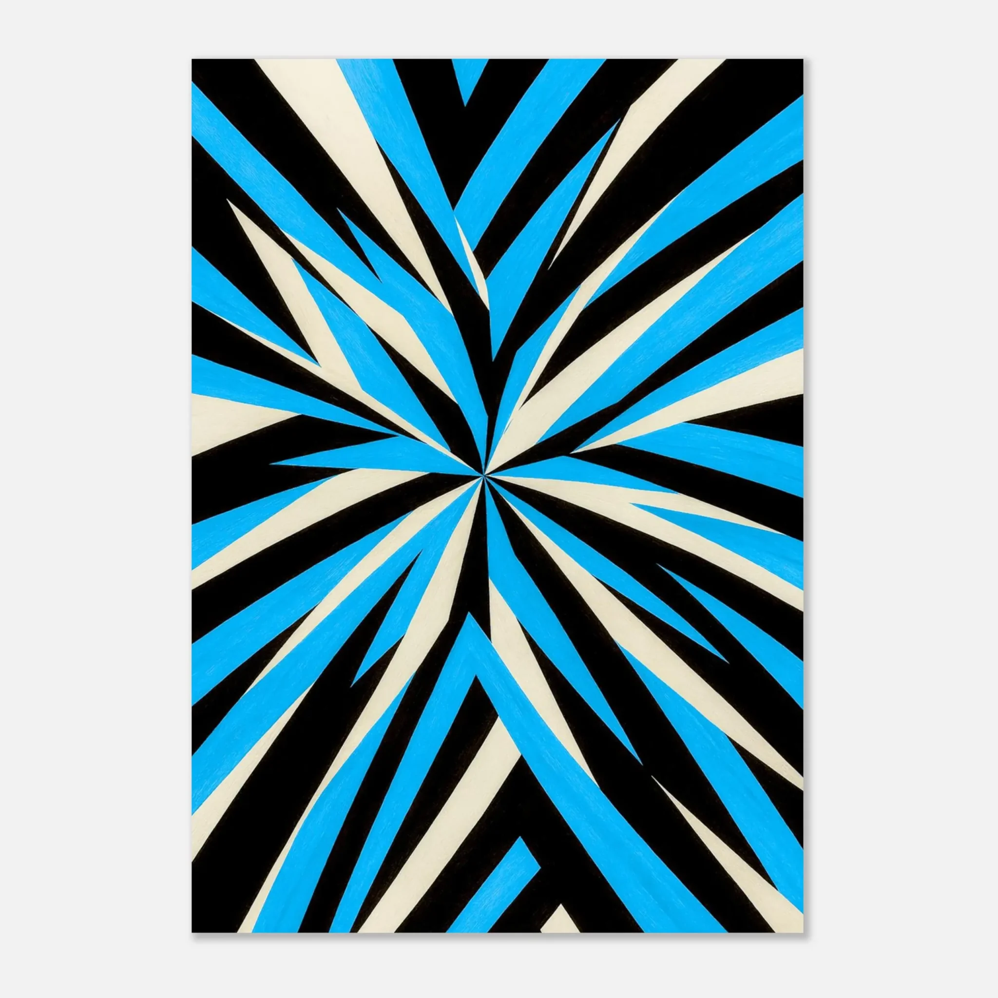 EU Giclée Print Poster ELECTRIC BLUE RADIANCE. Fine Art Wall Art with Archival Quality. Printed, packaged, and shipped in the EU. Exclusive ColorVanta design.