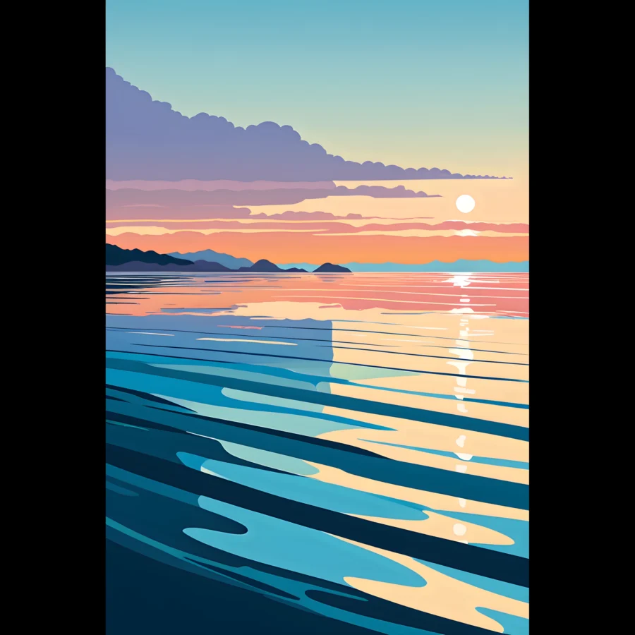 EU LAYERED HORIZON 1 EU Giclée Print Poster LAYERED HORIZON. Fine Art Wall Art with Archival Quality. Printed, packaged, and shipped in the EU. ColorVanta exclusive.
