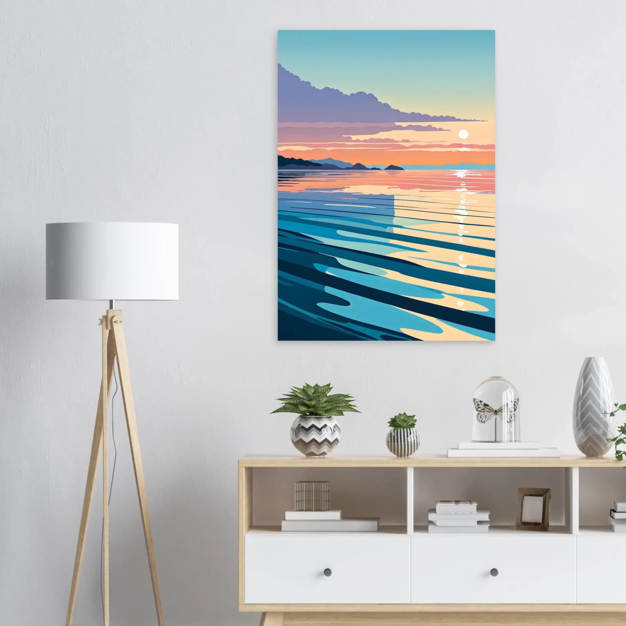EU Giclée Print Poster LAYERED HORIZON. Fine Art Wall Art with Archival Quality. Printed, packaged, and shipped in the EU. ColorVanta exclusive.