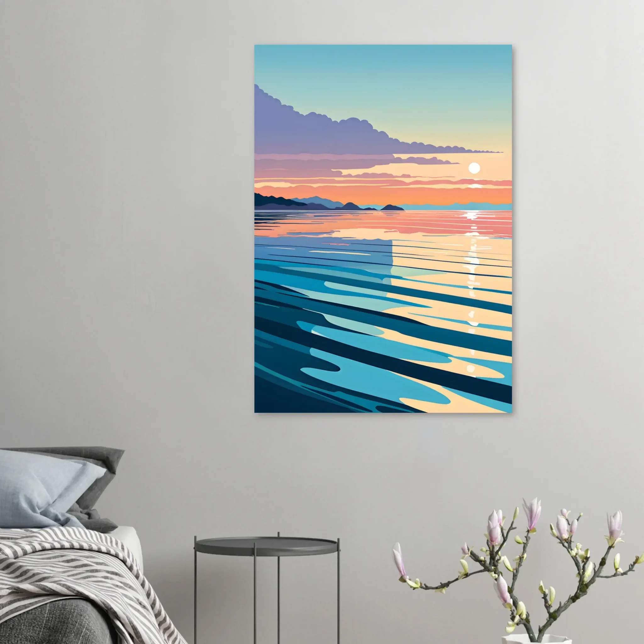 EU Giclée Print Poster LAYERED HORIZON. Fine Art Wall Art with Archival Quality. Printed, packaged, and shipped in the EU. ColorVanta exclusive.