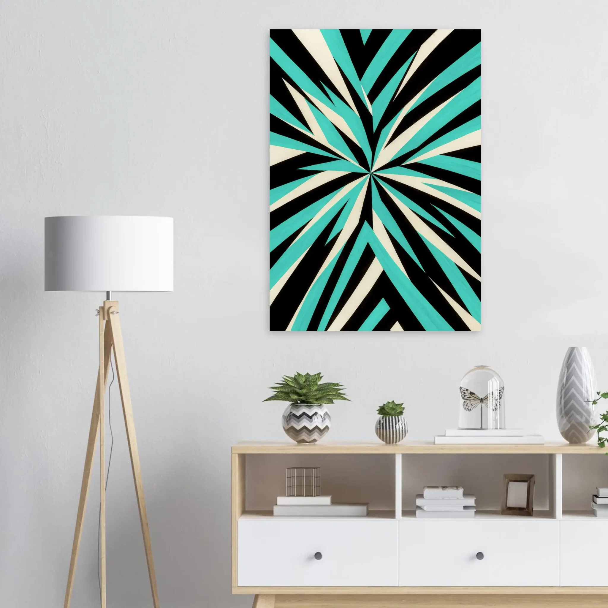 EU Giclée Print Poster TEAL RADIANCE. Fine Art Wall Art with Archival Quality. Printed, packaged, and shipped in the EU. Exclusive ColorVanta design.