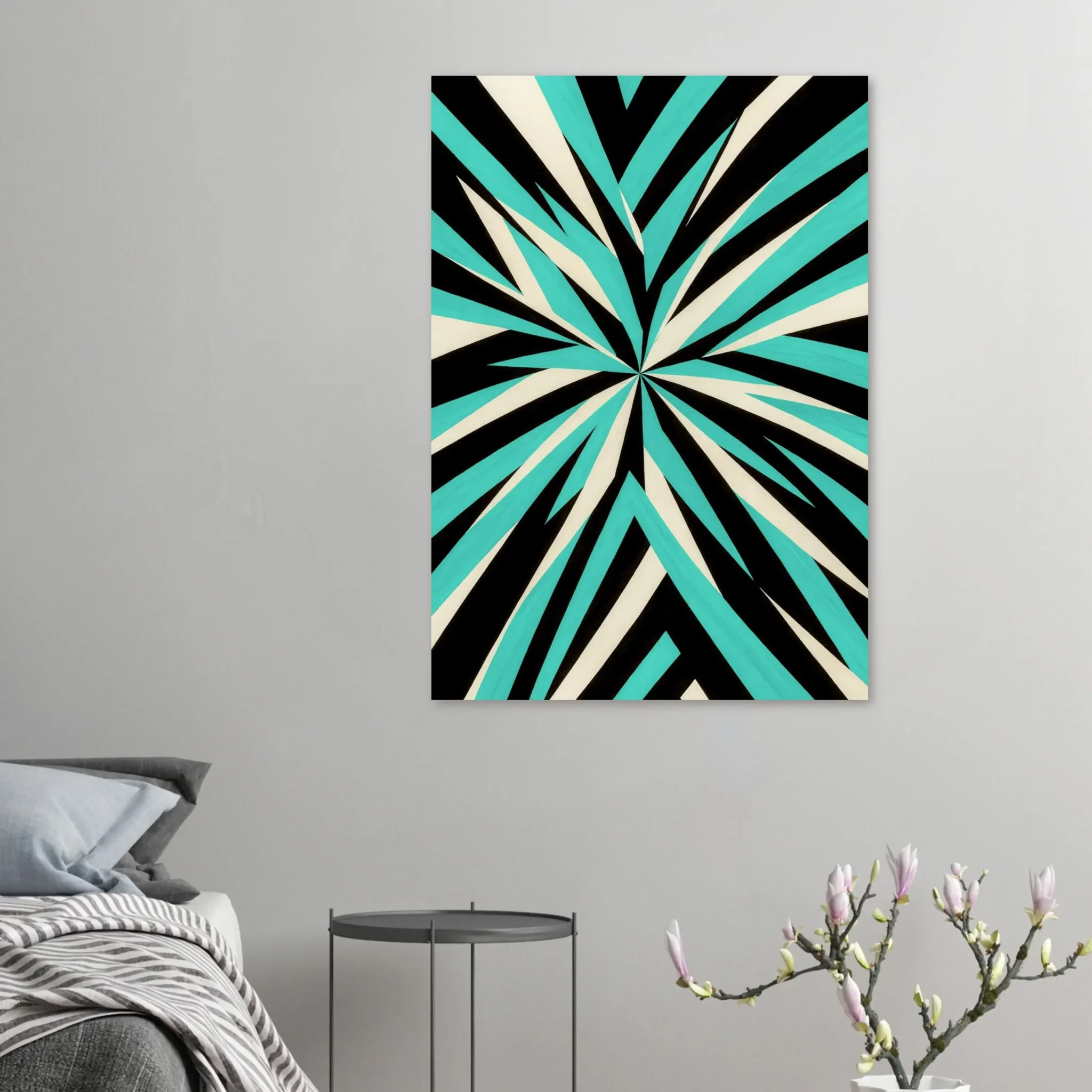 EU Giclée Print Poster TEAL RADIANCE. Fine Art Wall Art with Archival Quality. Printed, packaged, and shipped in the EU. Exclusive ColorVanta design.