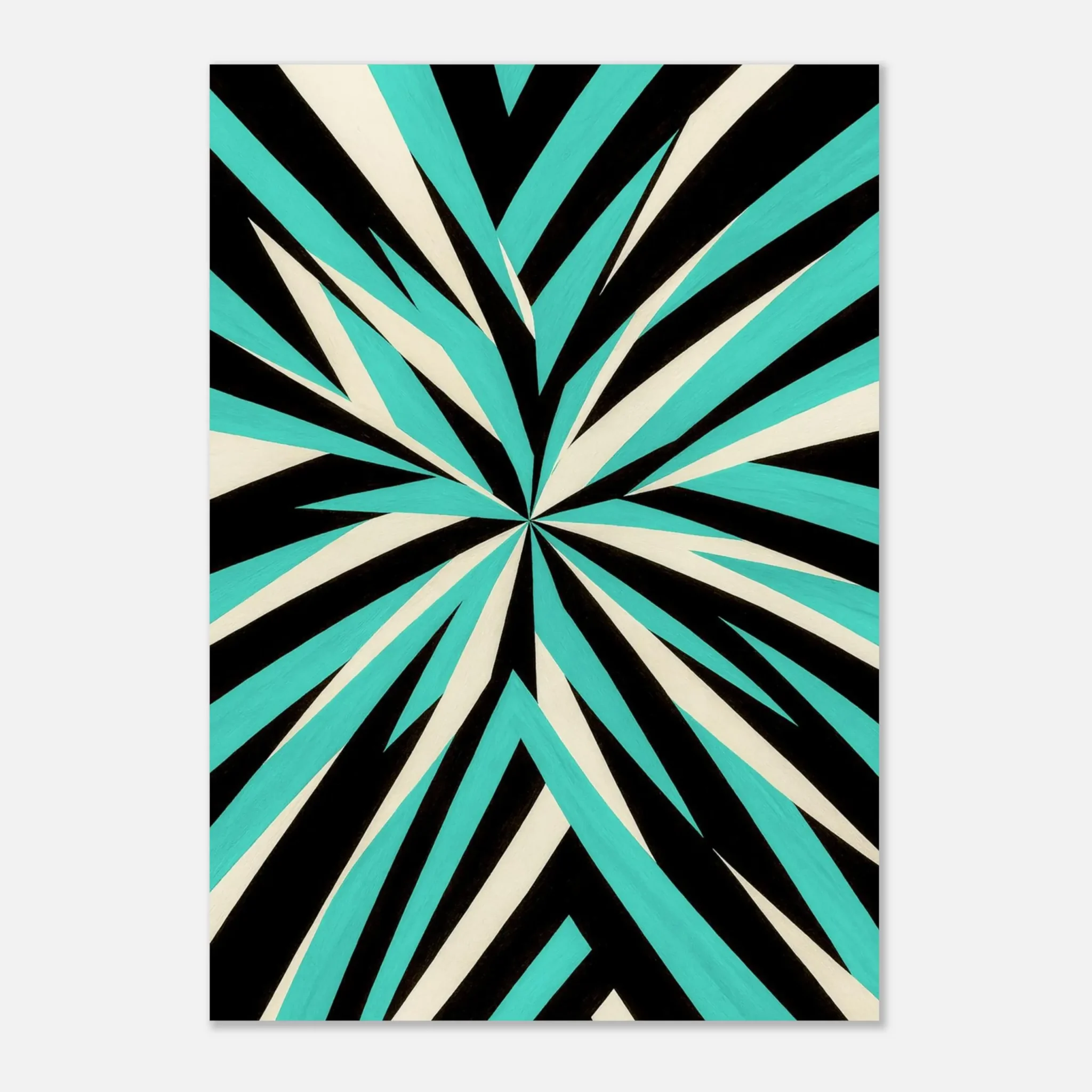 EU Giclée Print Poster TEAL RADIANCE. Fine Art Wall Art with Archival Quality. Printed, packaged, and shipped in the EU. Exclusive ColorVanta design.
