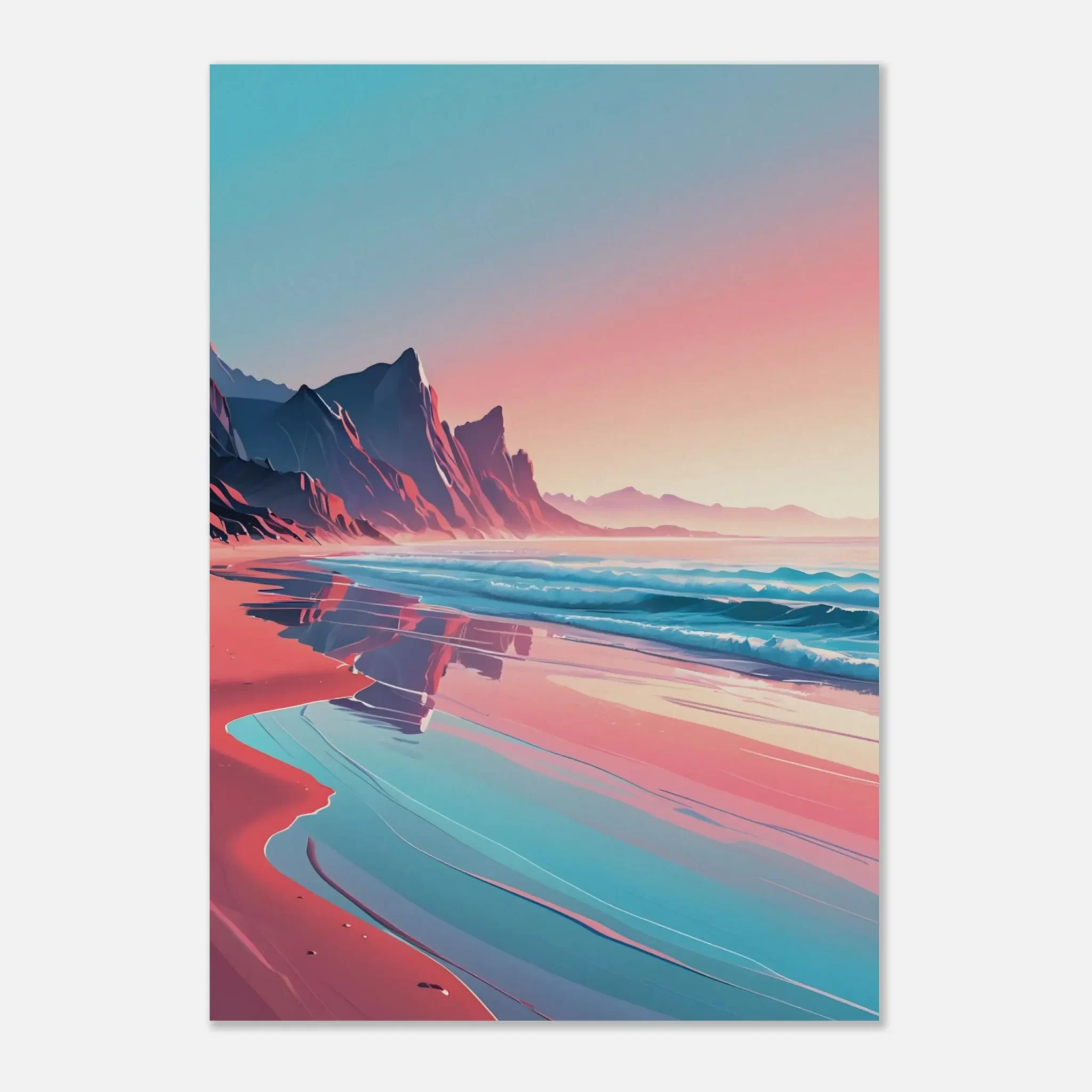 Abstract Coastal Sunset wall art that explores the meeting point between sea, light, and horizon. Fine Art Print, printed and shipped within the EU.