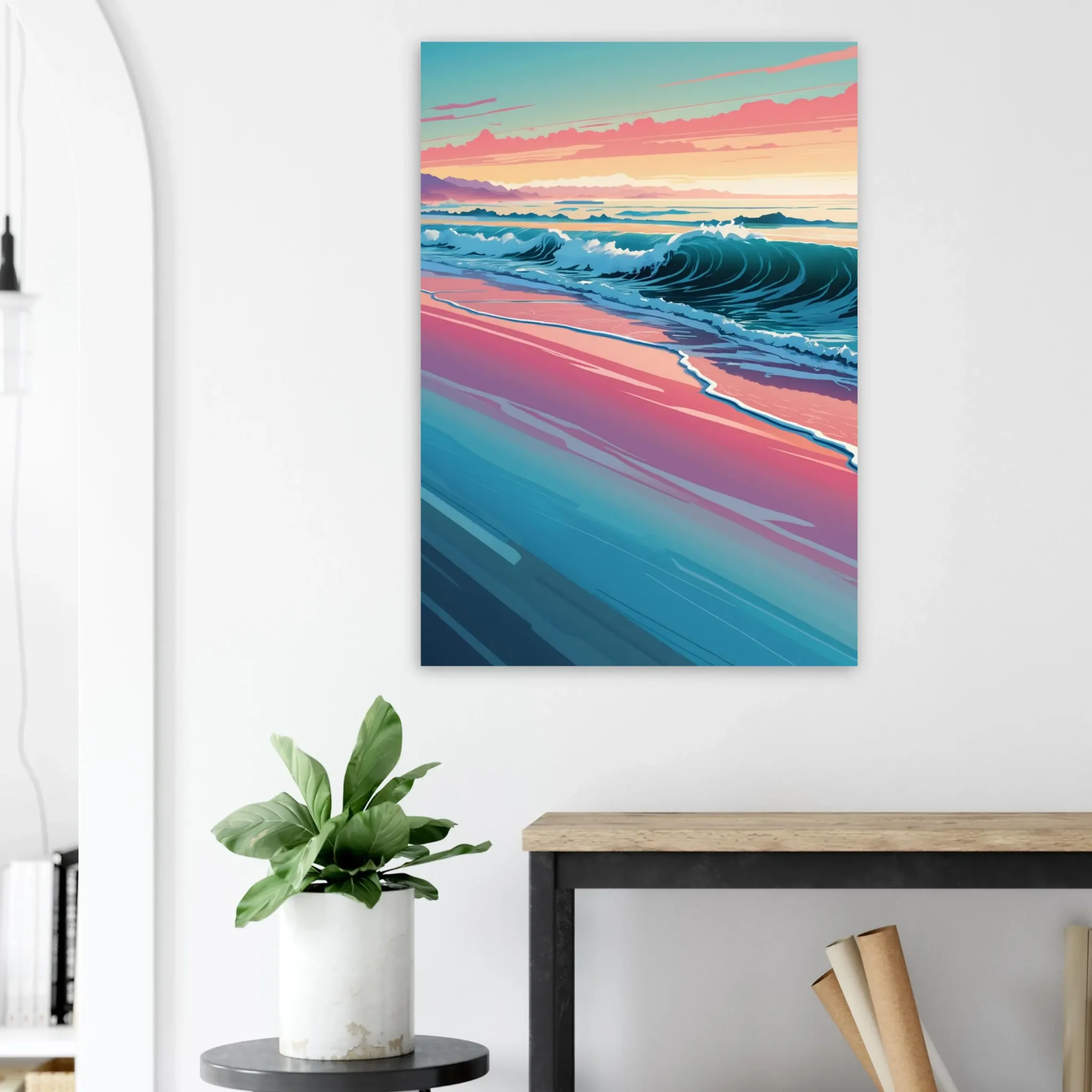 Coastal Rhythm Coastal Sunset Art Print