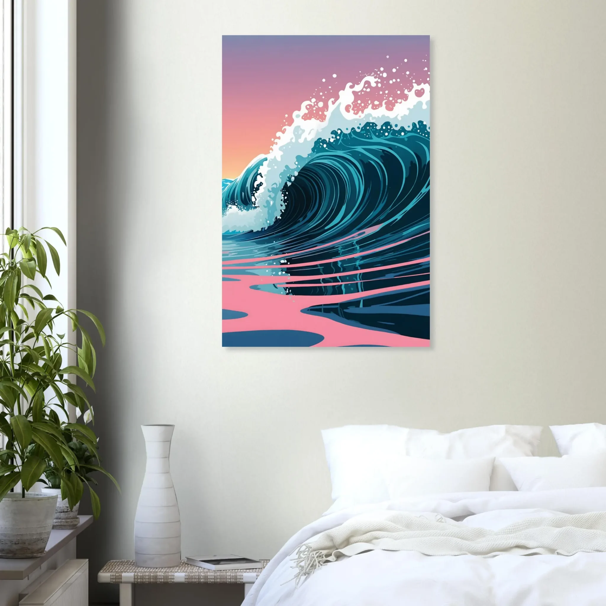 Abstract Coastal Sunset wall art that explores the meeting point between sea, light, and horizon. Fine Art Print, printed and shipped within the EU.