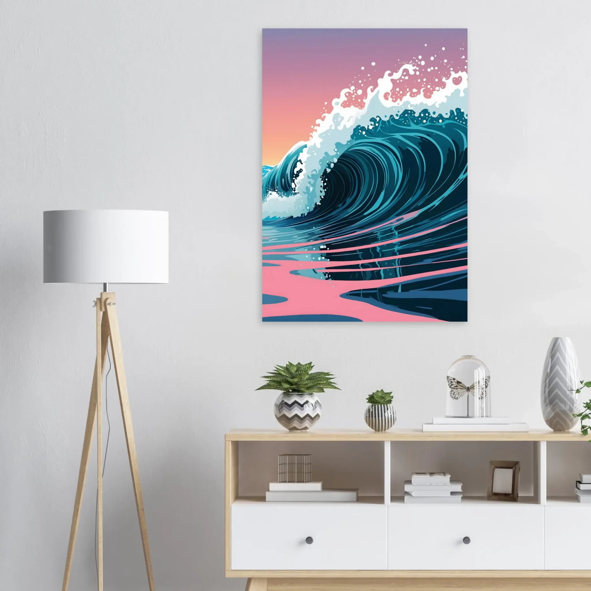 Abstract Coastal Sunset wall art that explores the meeting point between sea, light, and horizon. Fine Art Print, printed and shipped within the EU.