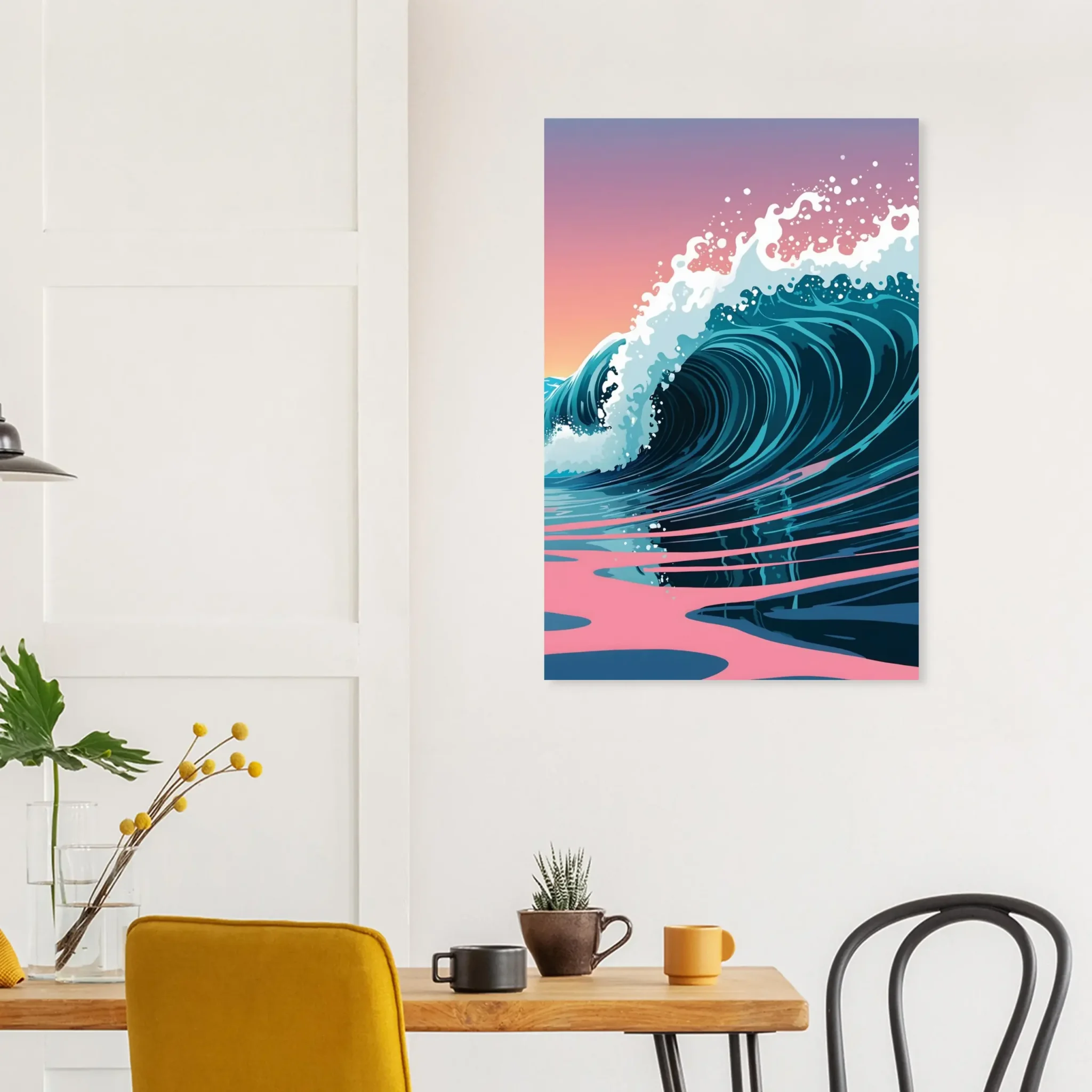 Abstract Coastal Sunset wall art that explores the meeting point between sea, light, and horizon. Fine Art Print, printed and shipped within the EU.