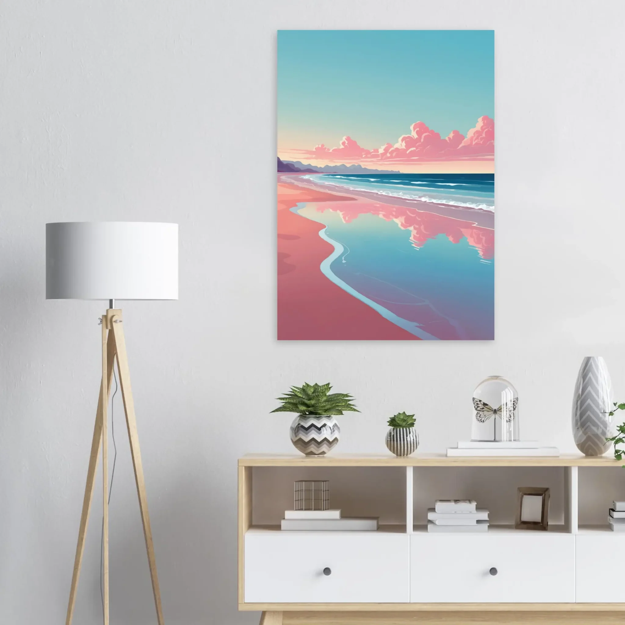 Abstract Coastal Sunset wall art that explores the meeting point between sea, light, and horizon. Fine Art Print, printed and shipped within the EU.