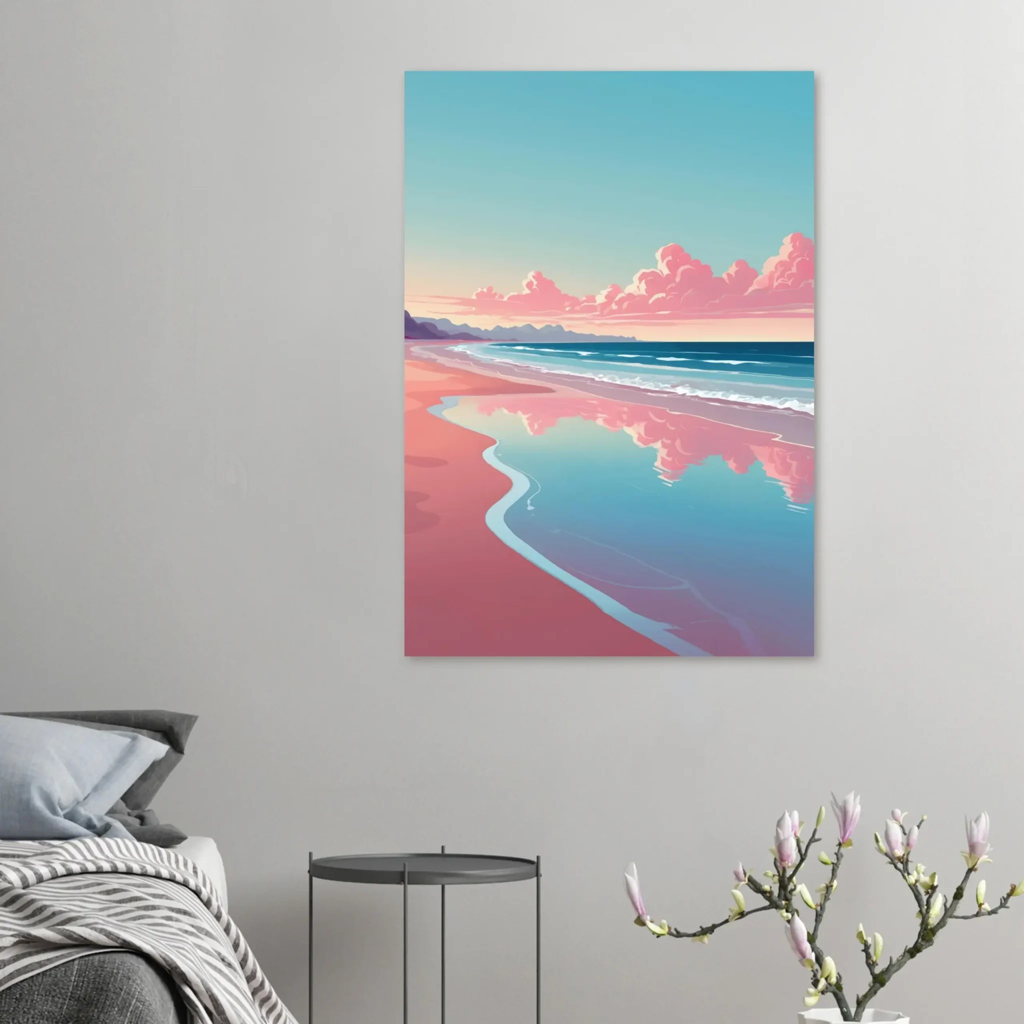 Abstract Coastal Sunset wall art that explores the meeting point between sea, light, and horizon. Fine Art Print, printed and shipped within the EU.