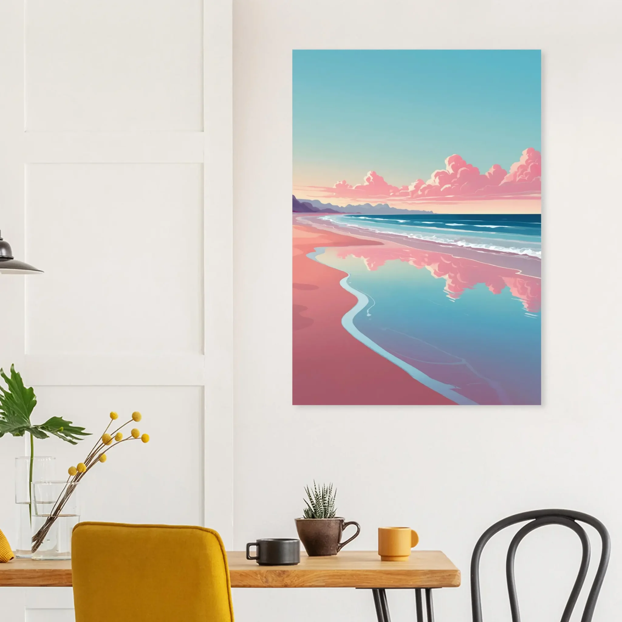 Abstract Coastal Sunset wall art that explores the meeting point between sea, light, and horizon. Fine Art Print, printed and shipped within the EU.