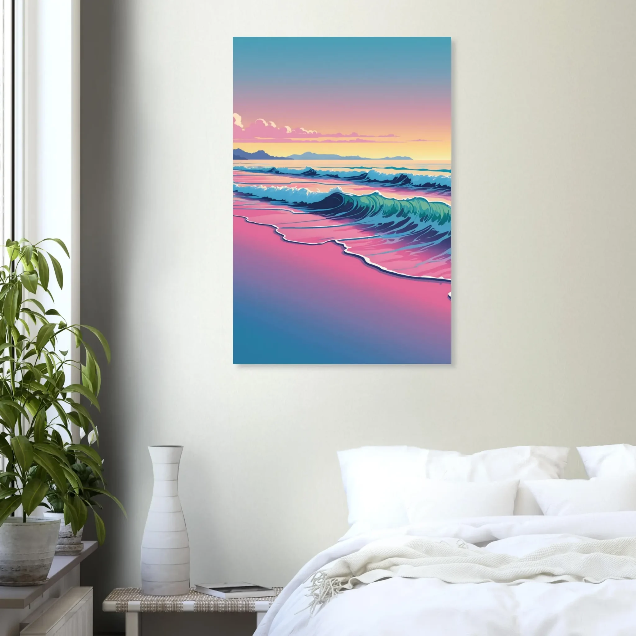 Abstract Coastal Sunset wall art that explores the meeting point between sea, light, and horizon. Fine Art Print, printed and shipped within the EU.