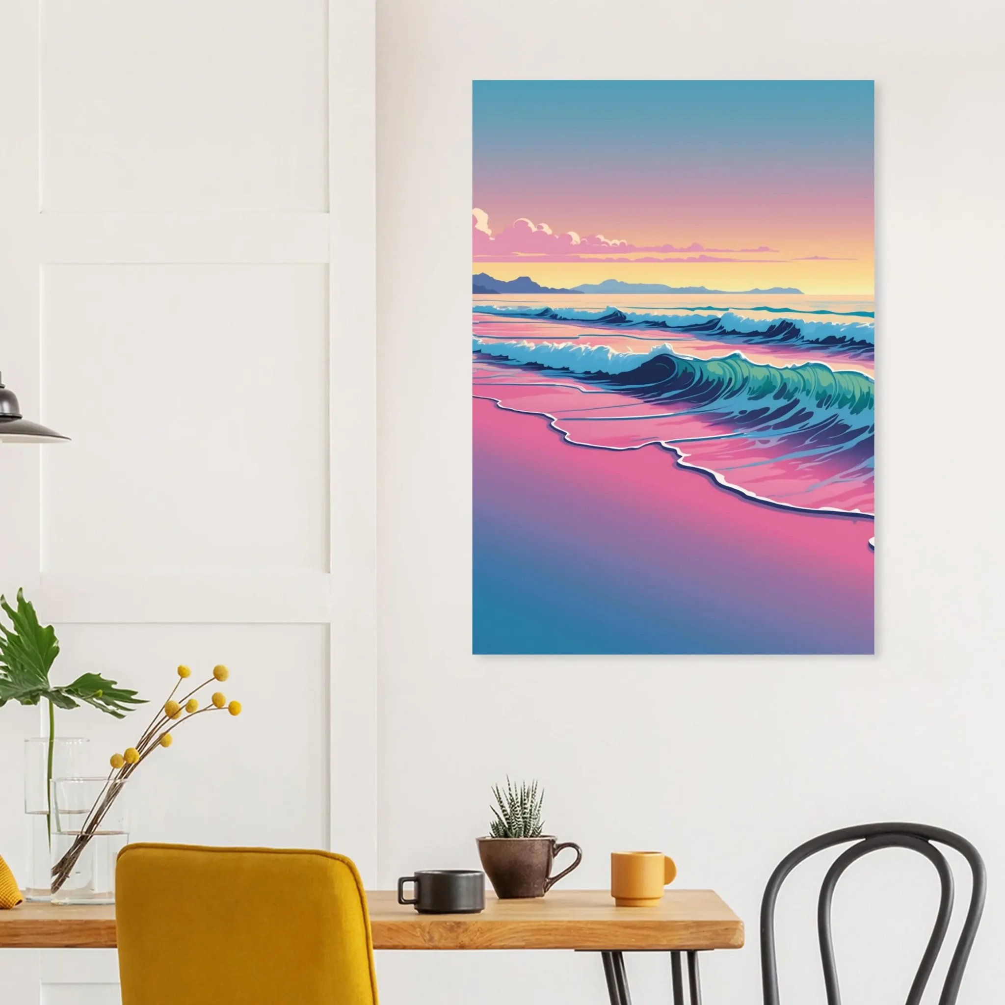 Abstract Coastal Sunset wall art that explores the meeting point between sea, light, and horizon. Fine Art Print, printed and shipped within the EU.