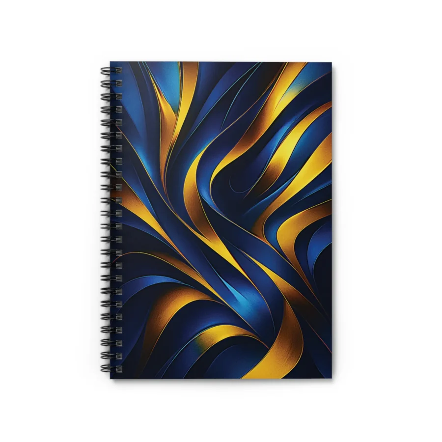 US Spiral Notebook Ruled Lines RIBBONS OF LIGHT 1