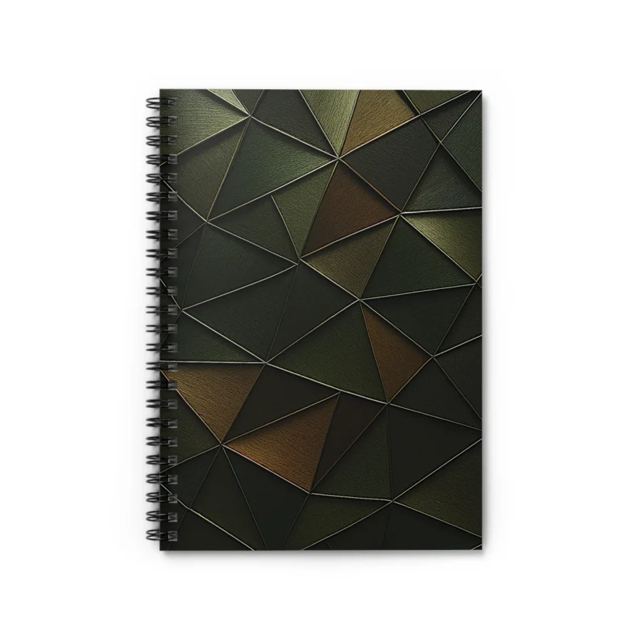 US Spiral Notebook Ruled Lines TRIANGULAR OLIVE 1