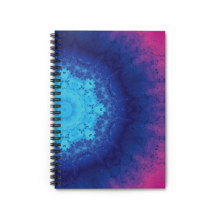 US Spiral Notebook Ruled Lines VIVID BLUE PINK 1
