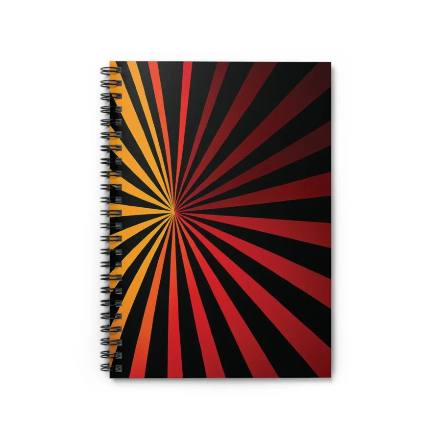 US Spiral Notebook Ruled Lines RADIAL EMBERCORE 1