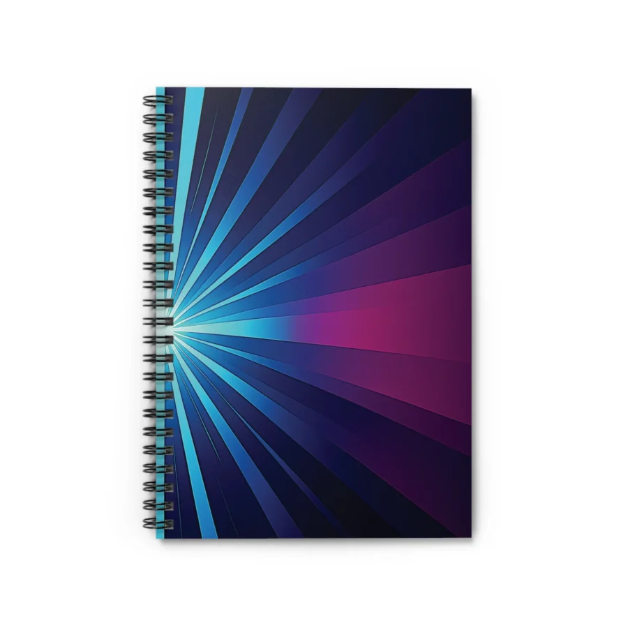 US Spiral Notebook Ruled Lines RADIAL NIGHTBEAM 1