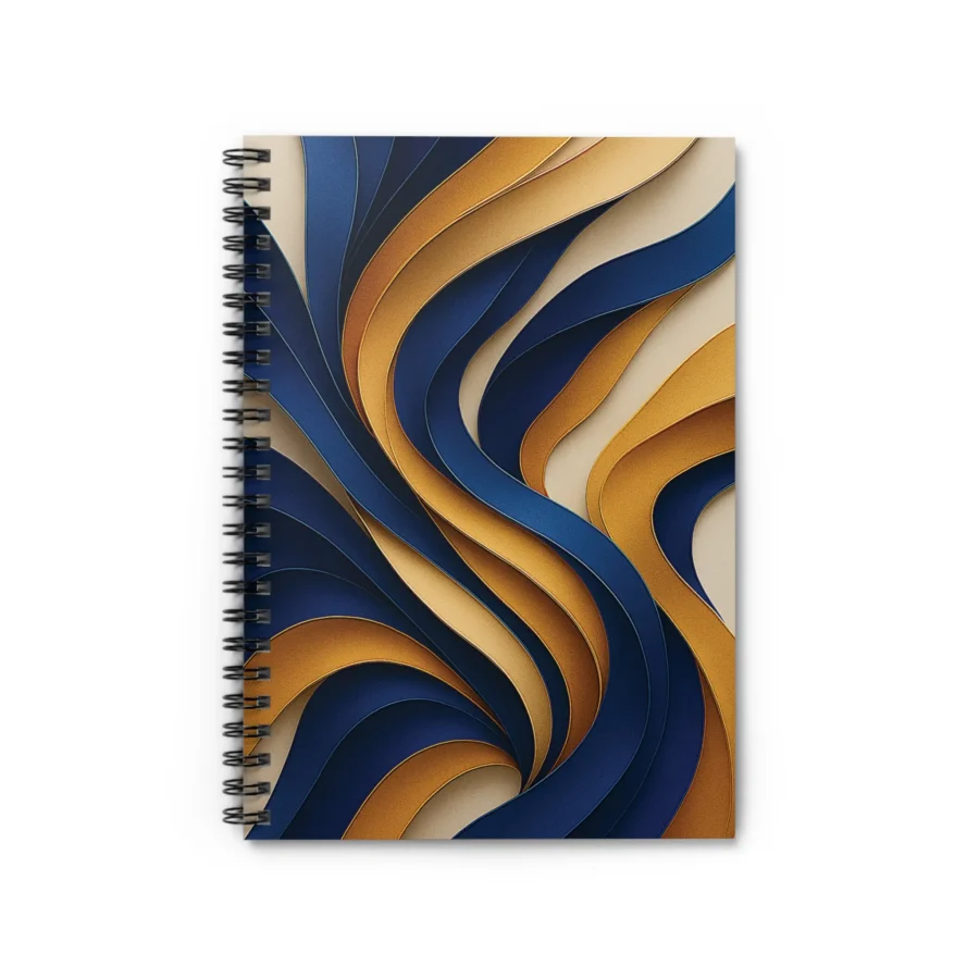 US Spiral Notebook Ruled Lines RIBBONS OF BRASS 1