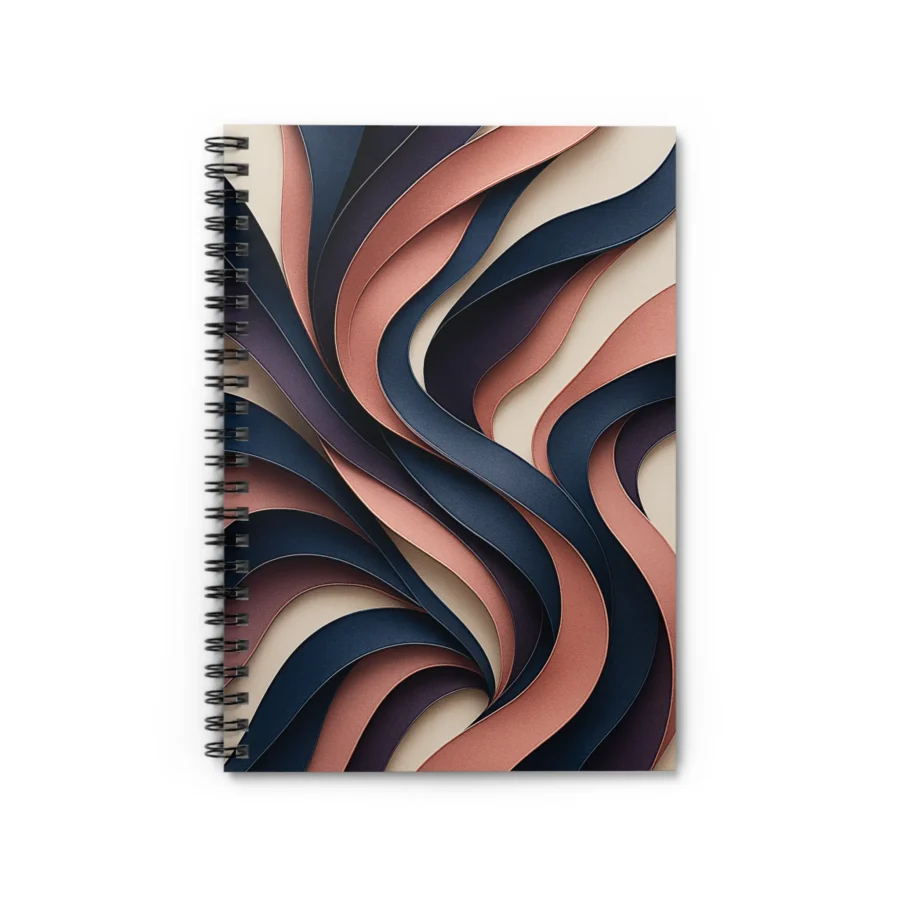 US Spiral Notebook Ruled Lines RIBBONS OF DUSK 1