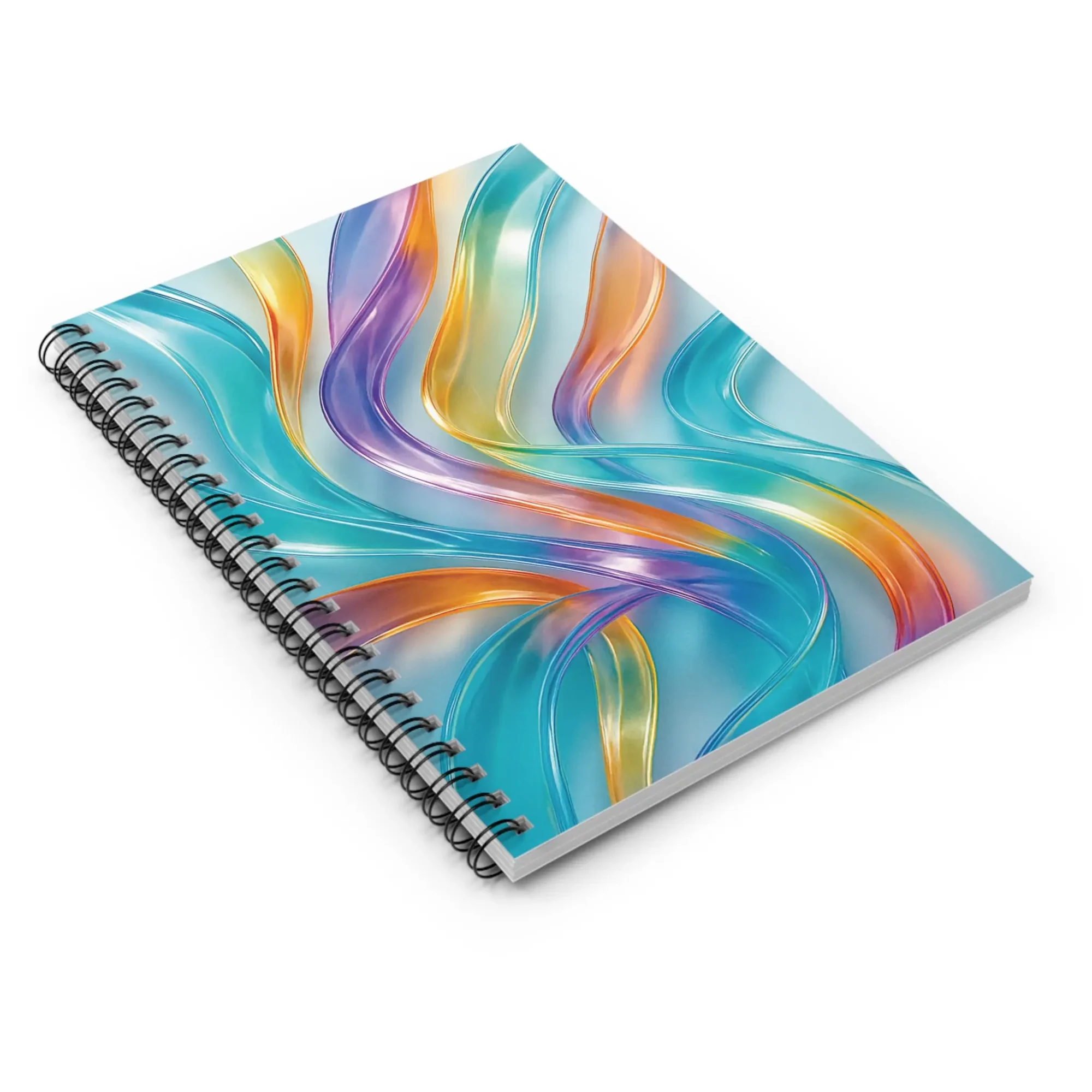 US Spiral Notebook RIBBONS OF GLASS 2 US Spiral Notebook Ruled Lines RIBBONS OF GLASS 2
