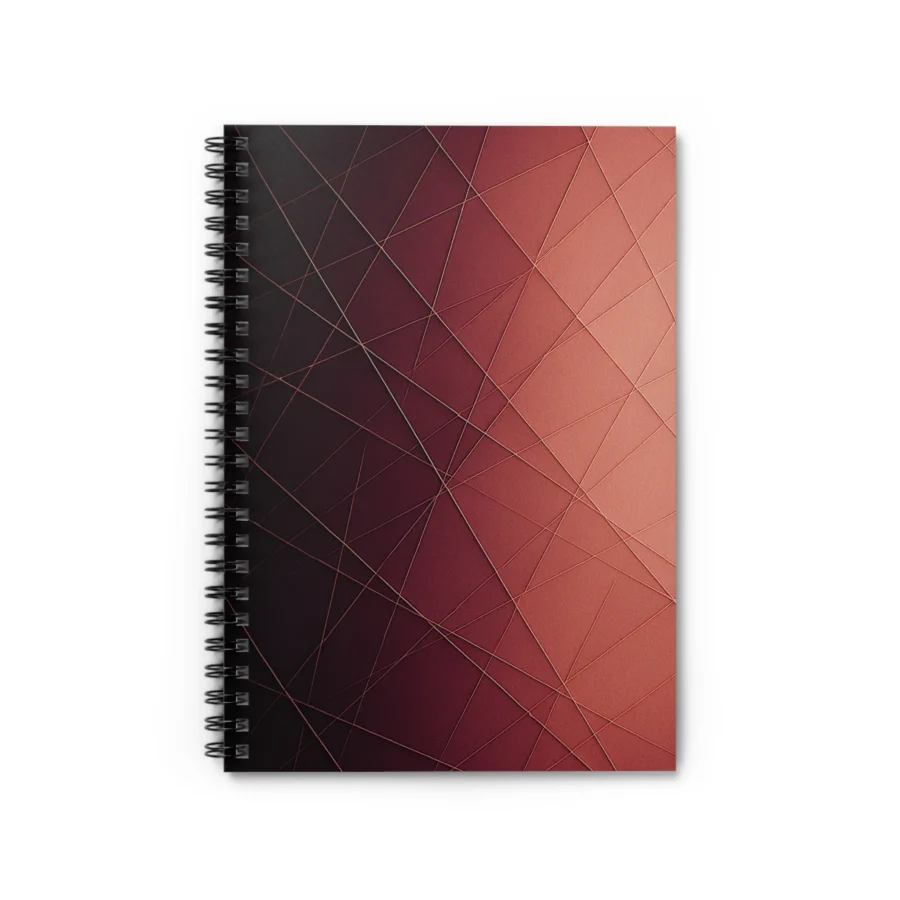 US Spiral Notebook Ruled Lines THIN LINES COPPER FLOW 1