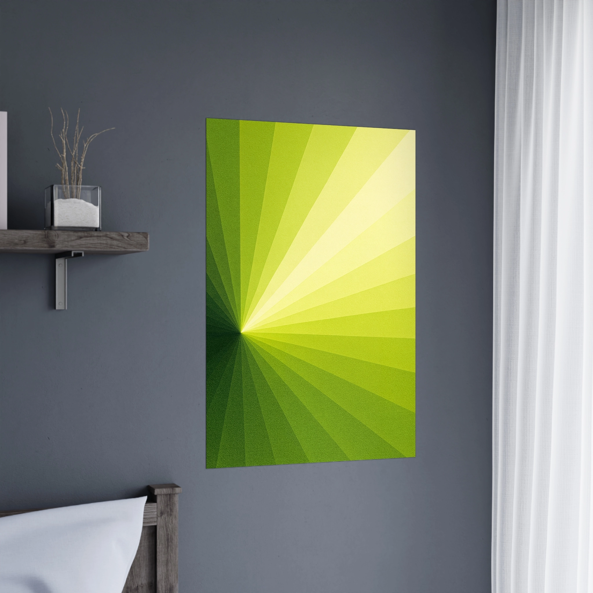 US Giclée Print Poster AURORA LIME. Fine Art Wall Art with Archival Quality. Printed, packaged, and shipped in the US. Exclusive ColorVanta design.