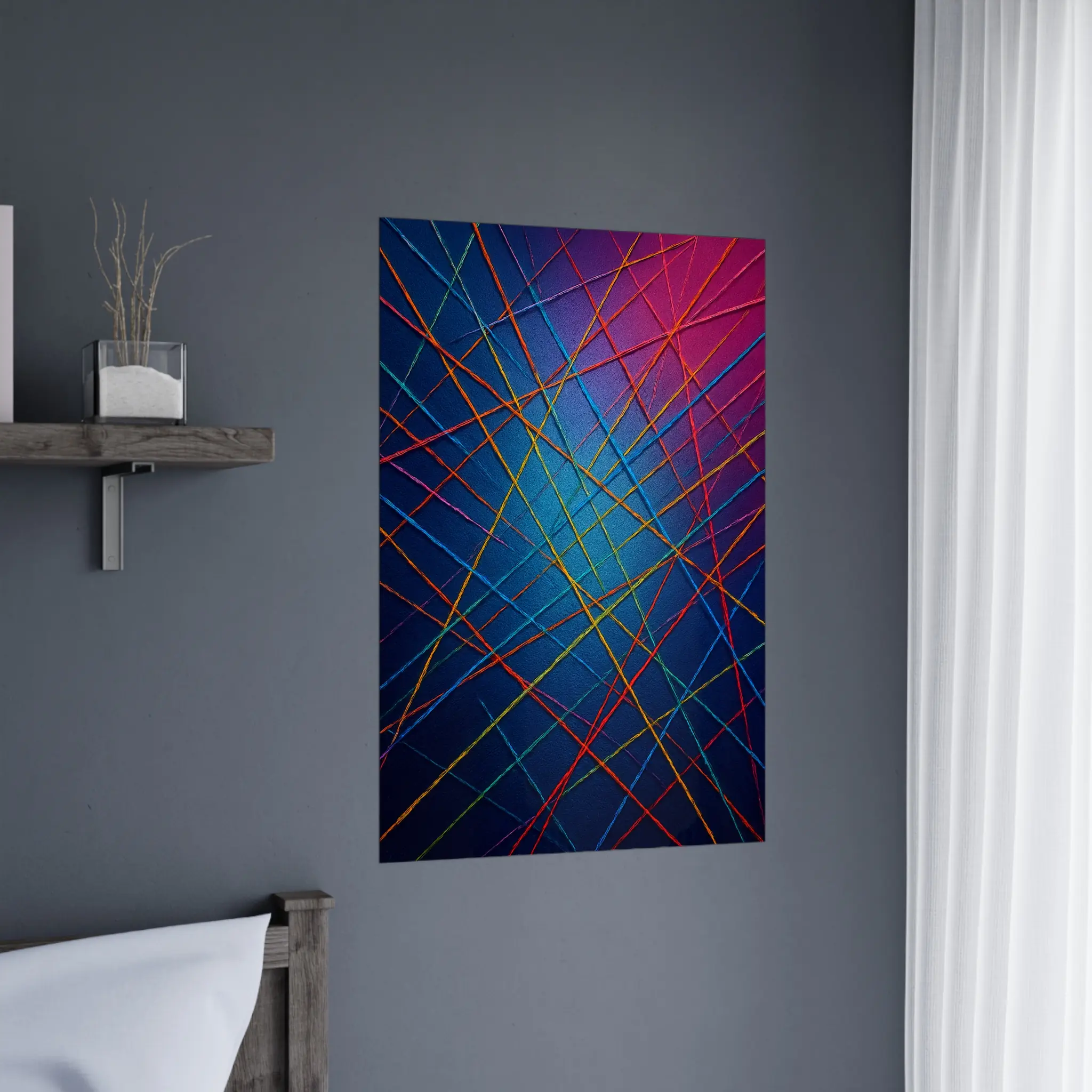 US Giclée Print Poster ELECTRIC THREADS. Fine Art Wall Art with Archival Quality. Printed, packaged, and shipped in the US. Exclusive ColorVanta design.