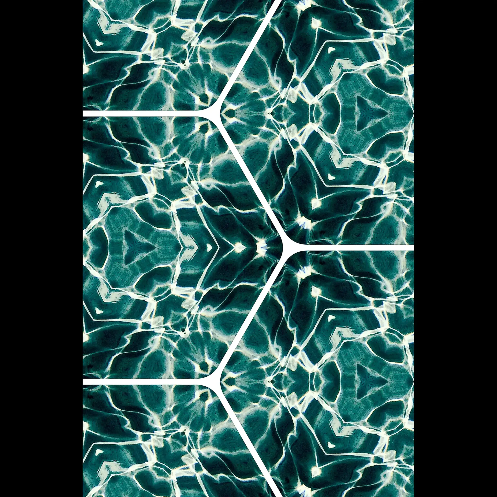 US Giclée Print Poster EMERALD WATER DANCE. Fine Art Wall Art with Archival Quality. Printed, packaged, and shipped in the US. Exclusive ColorVanta design.